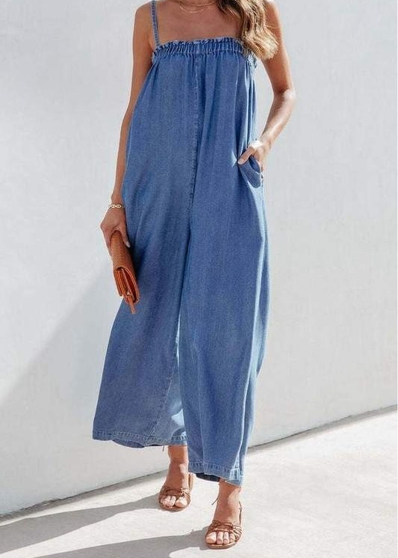 Chambray jumpsuit
