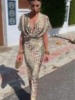 Twist print dress
