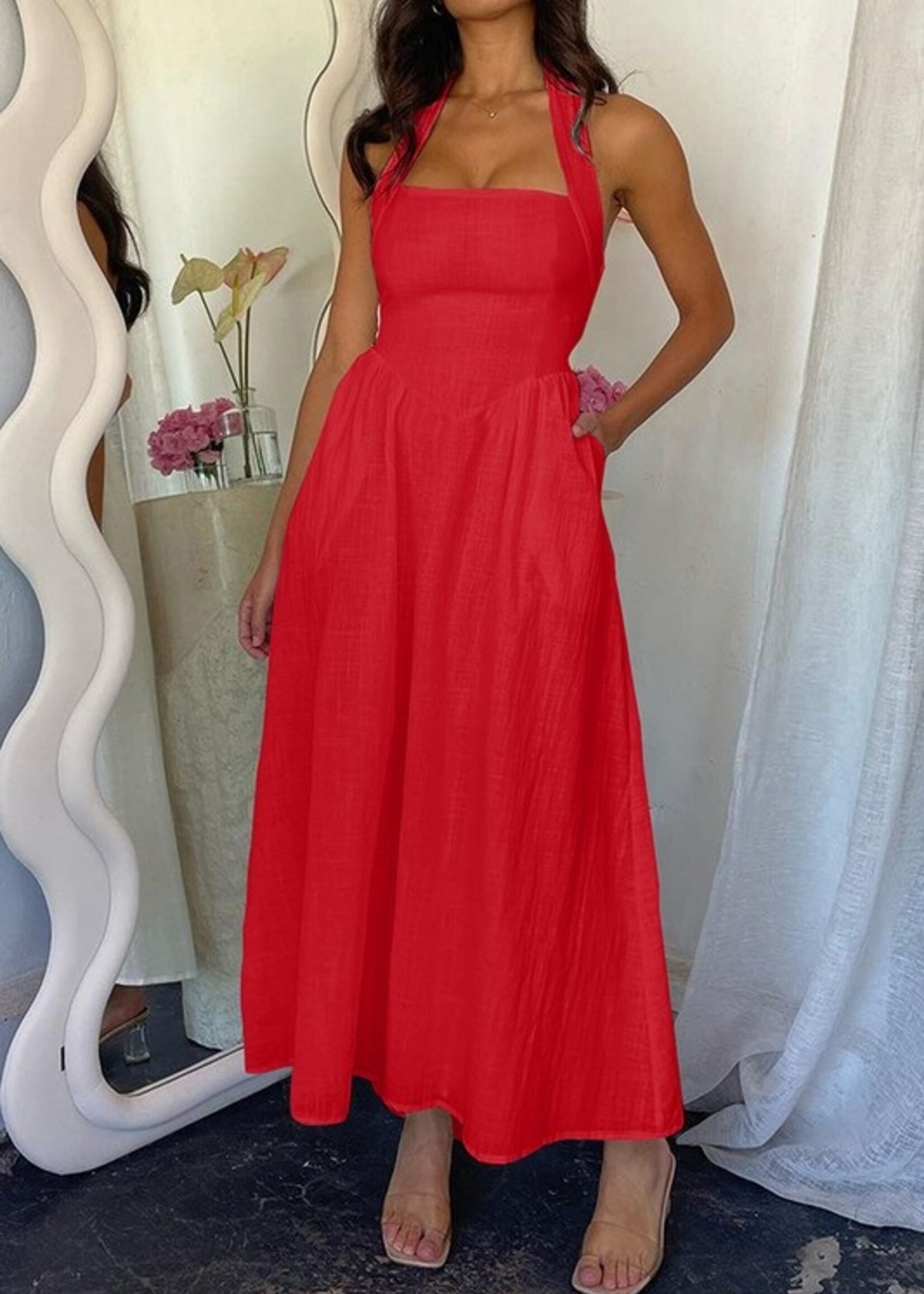 Halter A line midi