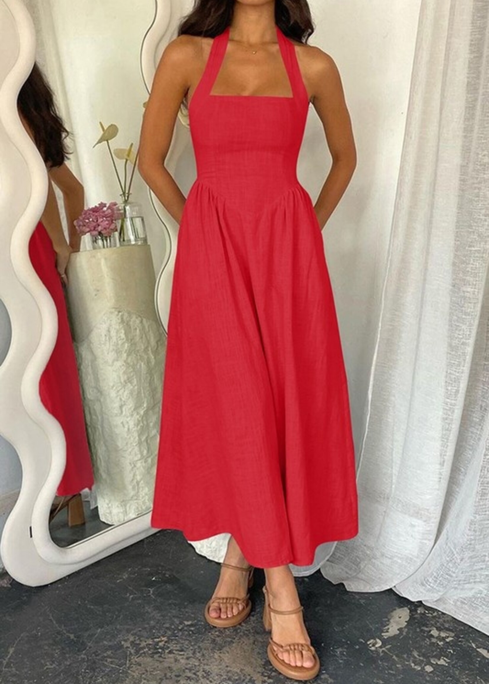 Halter A line midi
