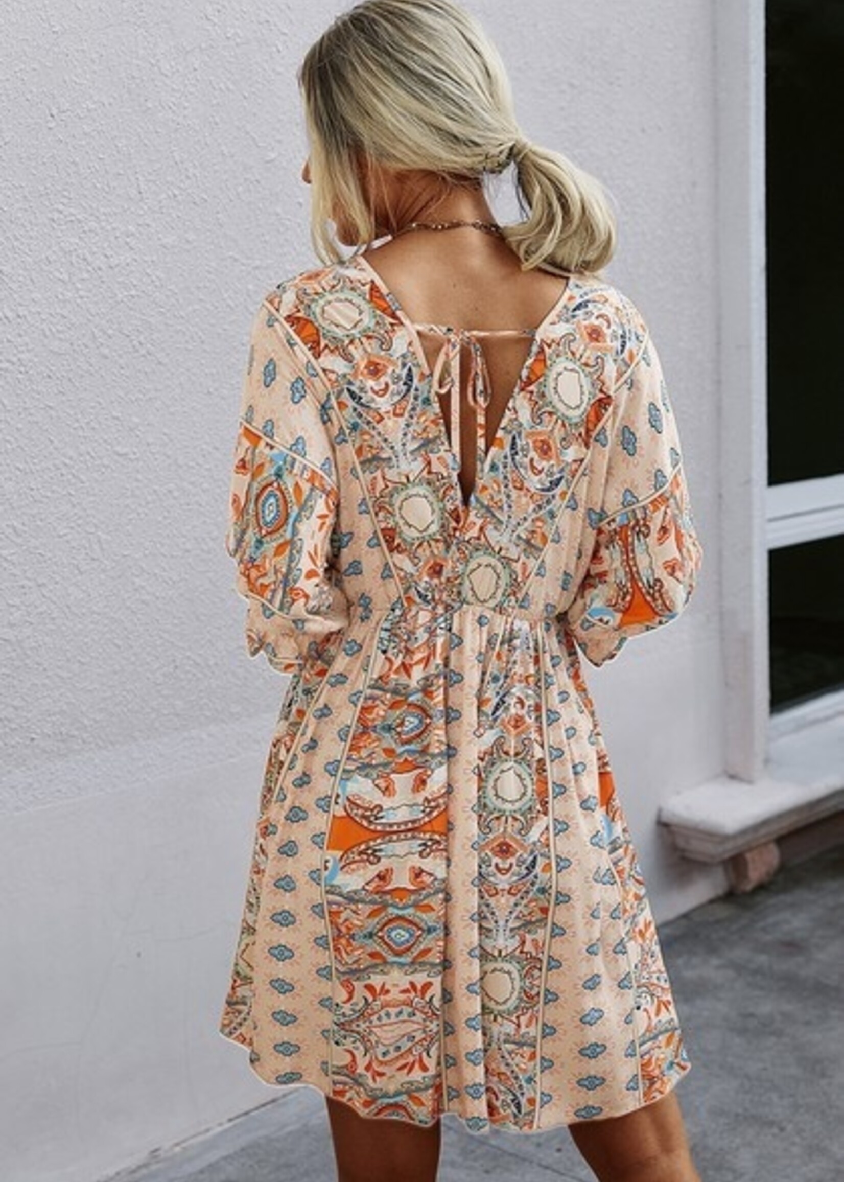 Print mini dress +2 colors