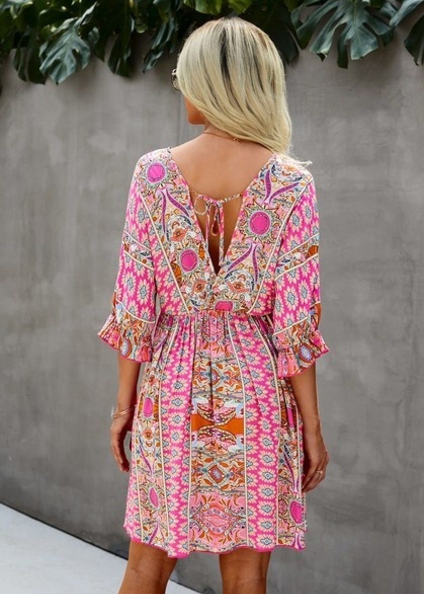 Print mini dress +2 colors