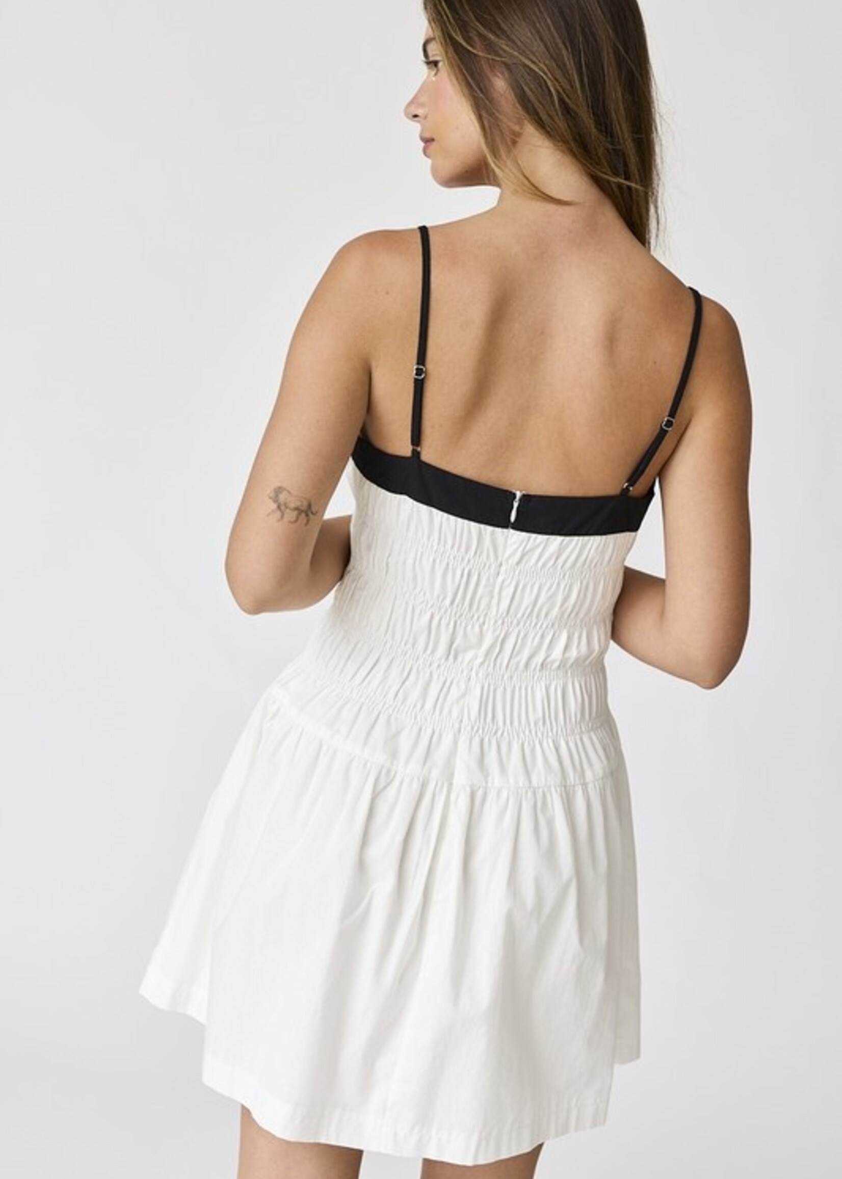 2 tone smocked mini