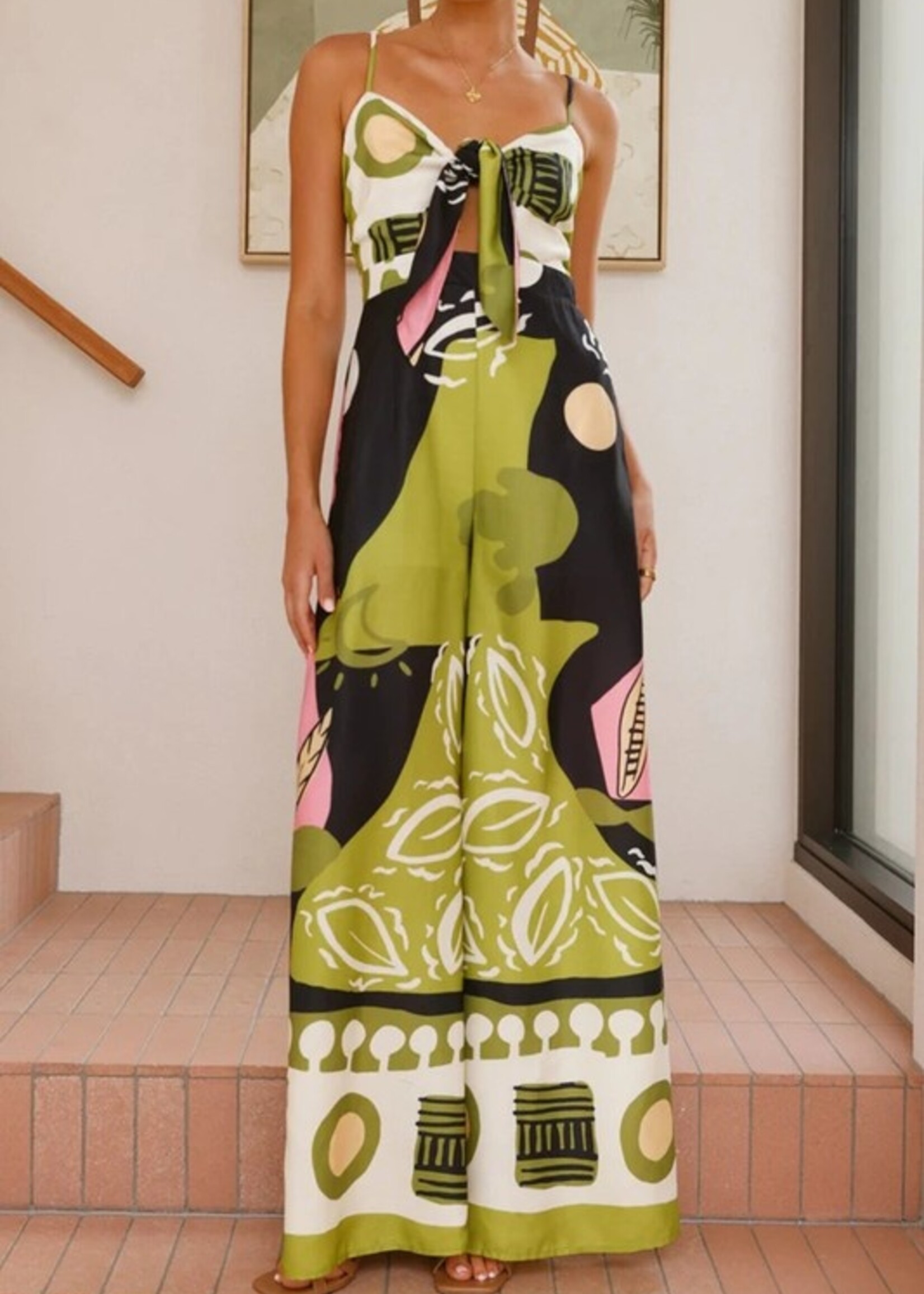 Geo print jumpsuit
