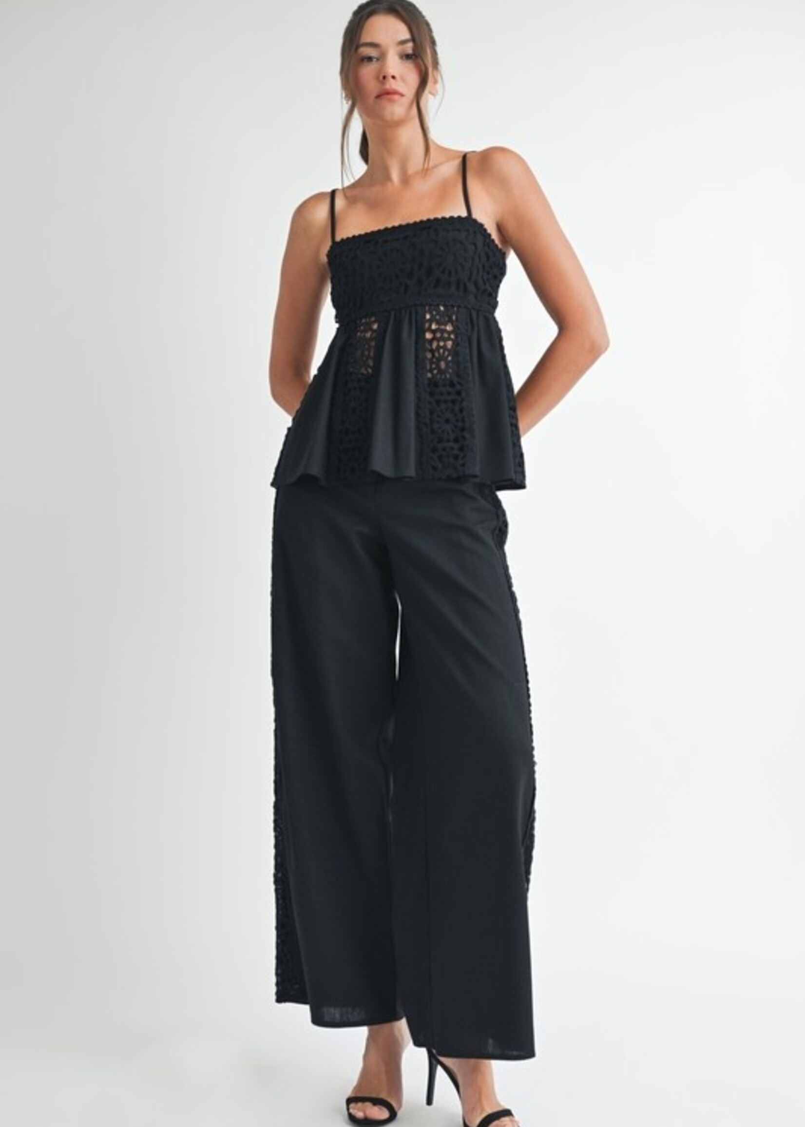 Crochet babydoll top