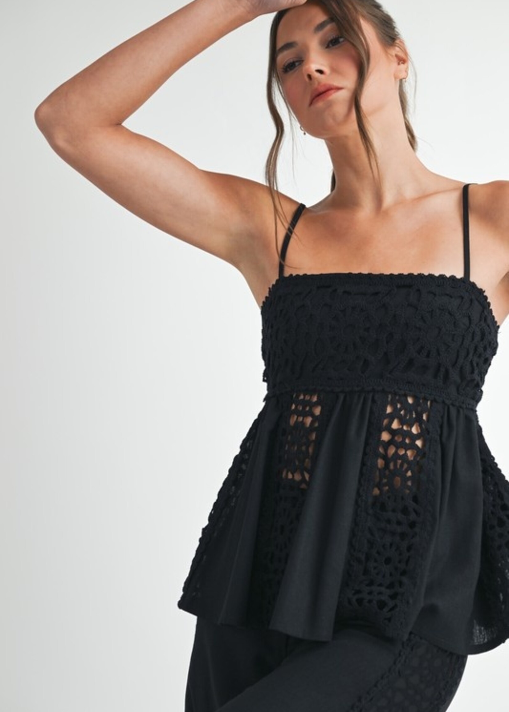 Crochet babydoll top