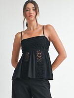 Crochet babydoll top
