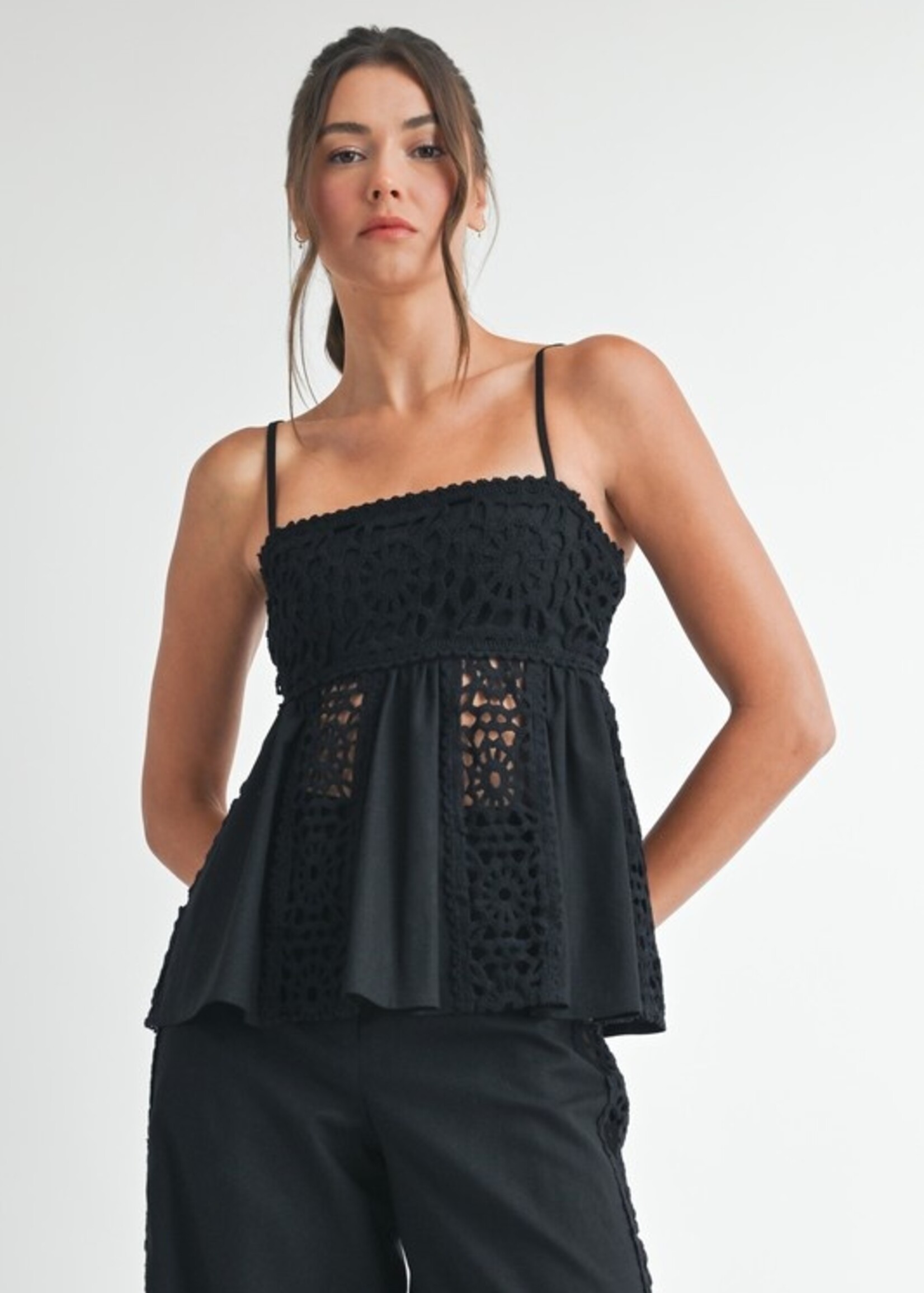 Crochet babydoll top