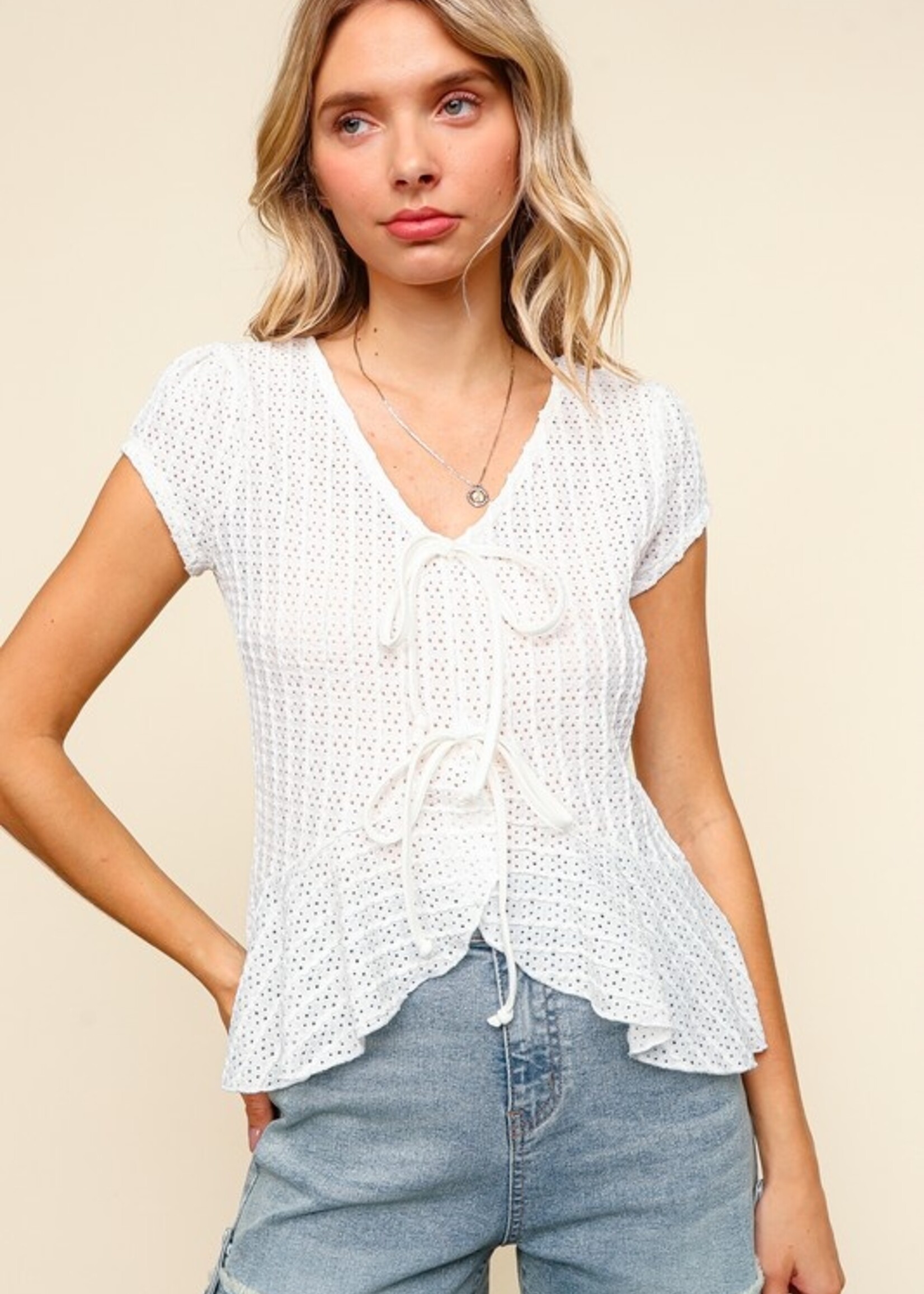 Pointelle top