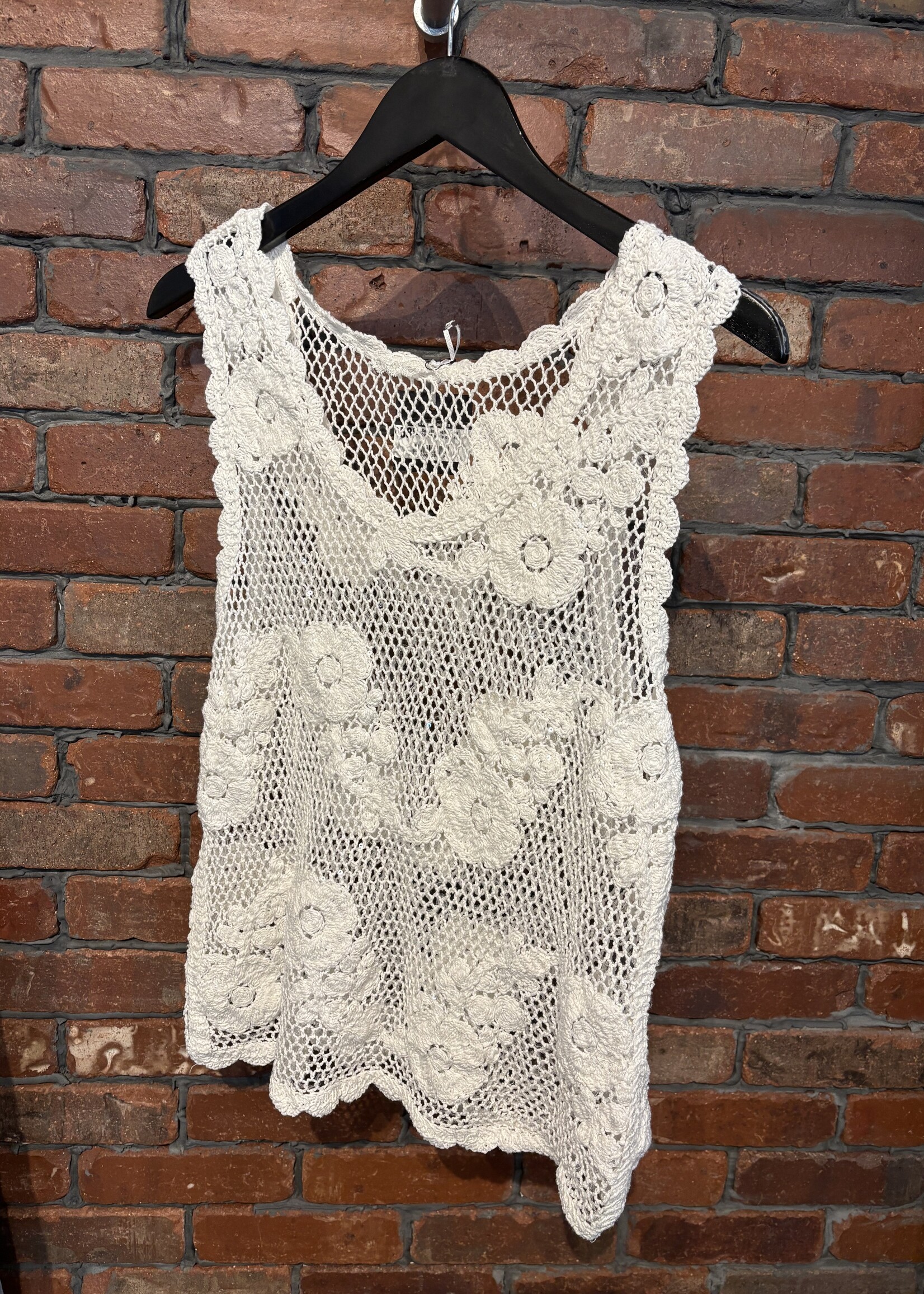 Sequin crochet tank +2 colors
