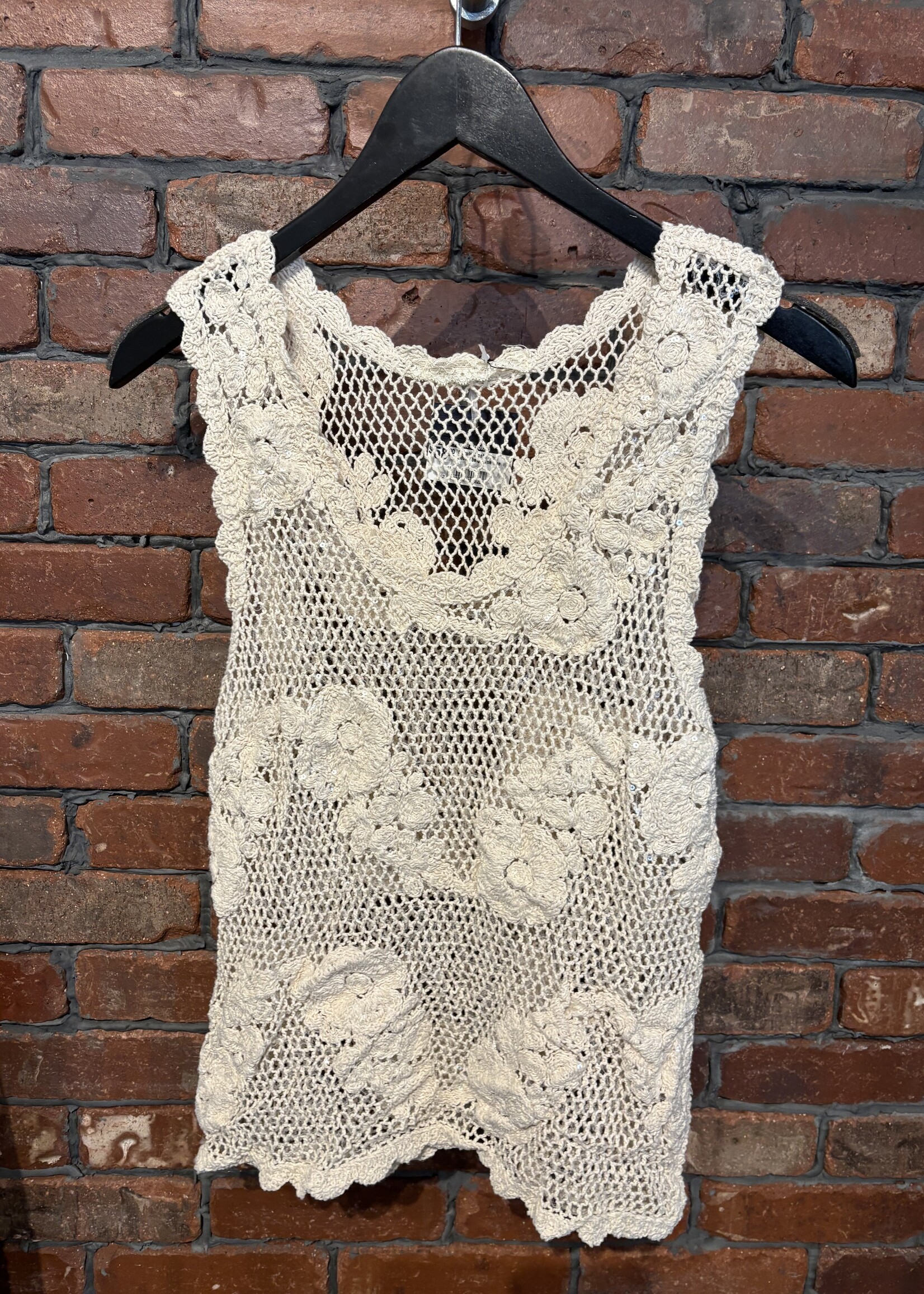 Sequin crochet tank +2 colors
