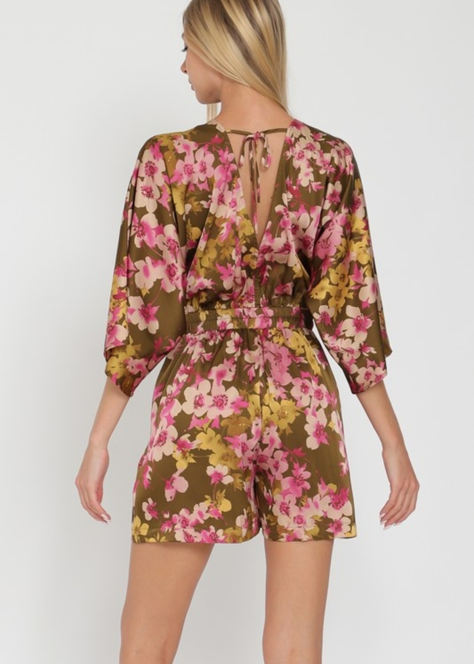 Print kimono romper