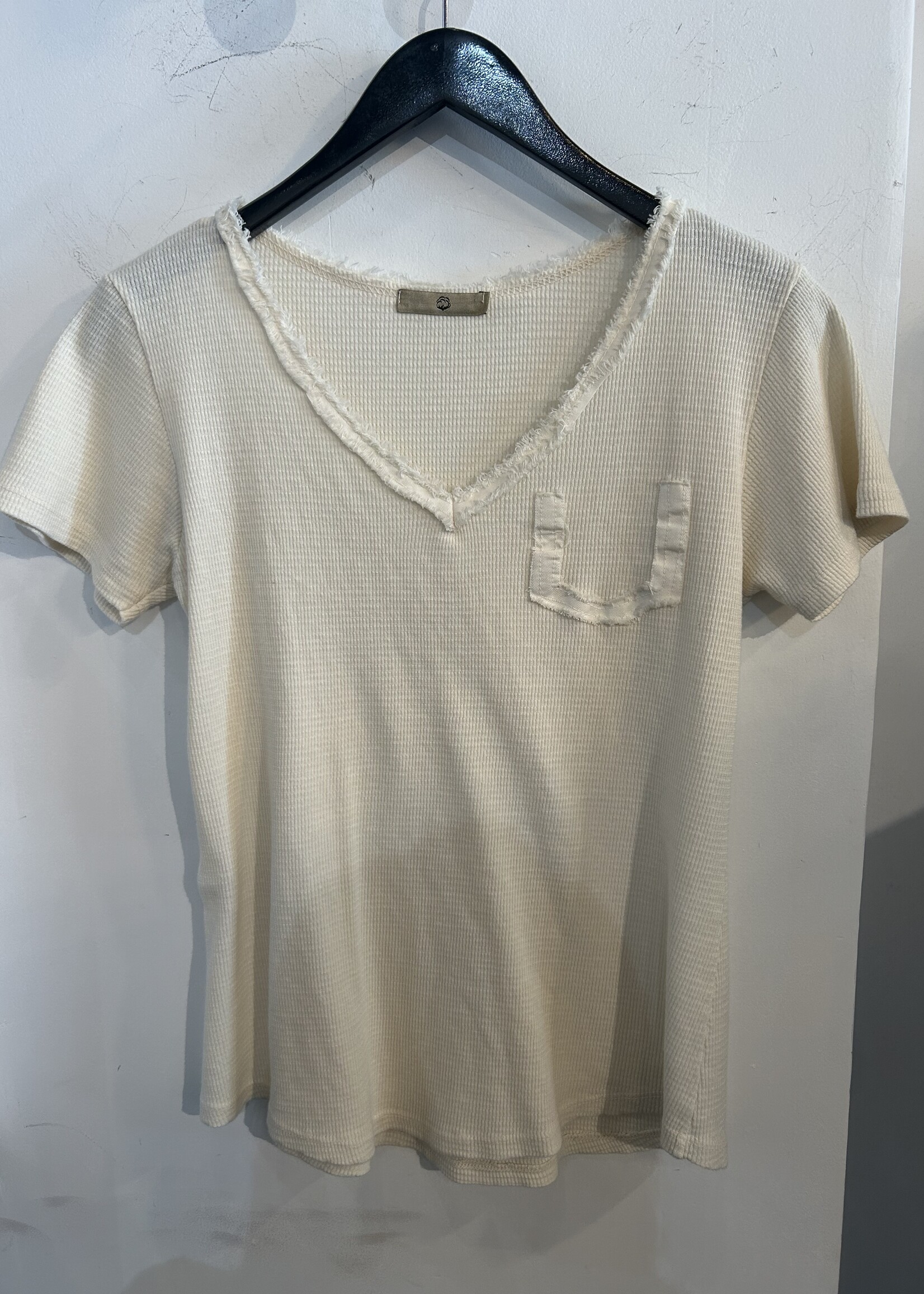 Raw edge tee +6 colors