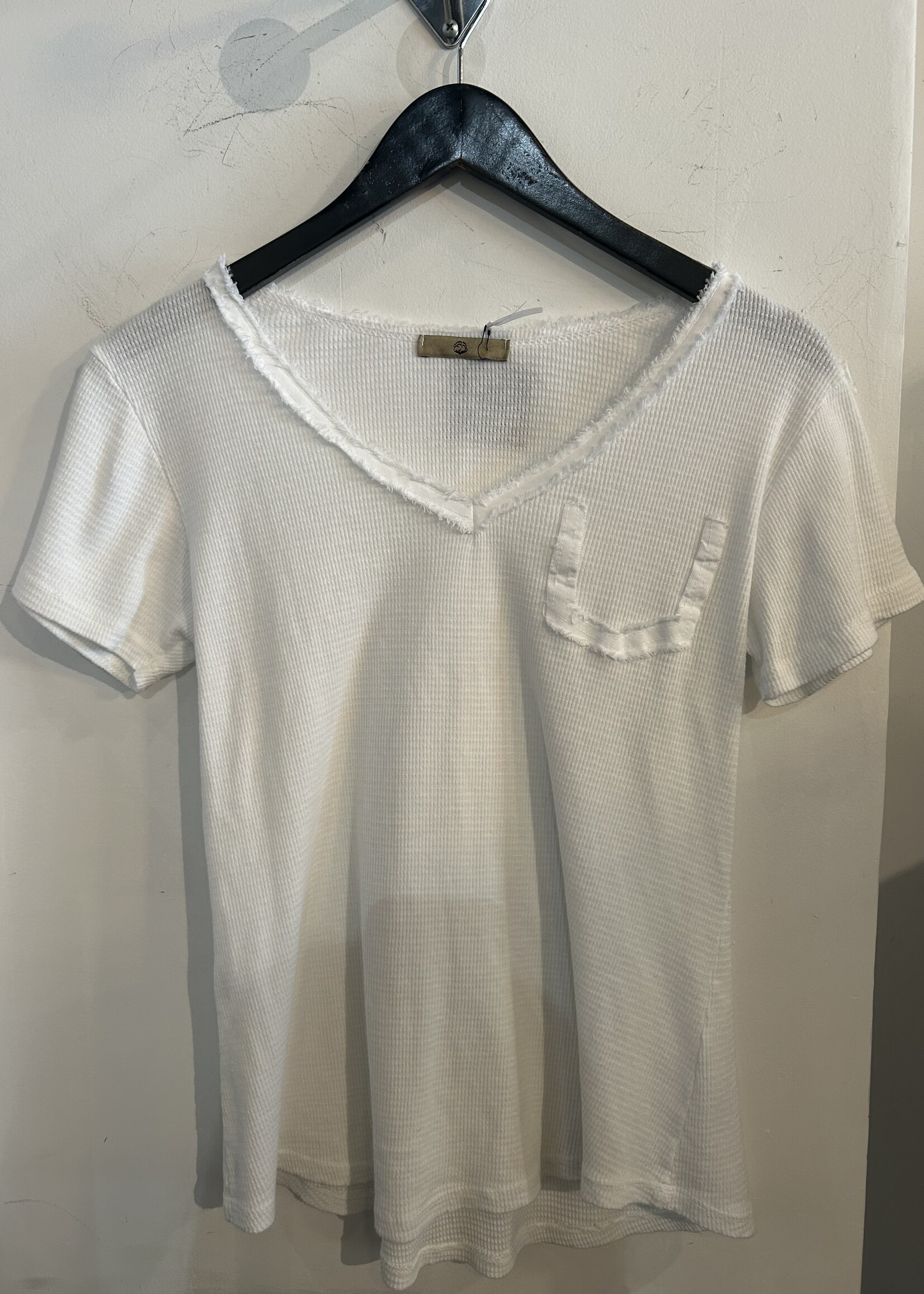 Raw edge tee +6 colors