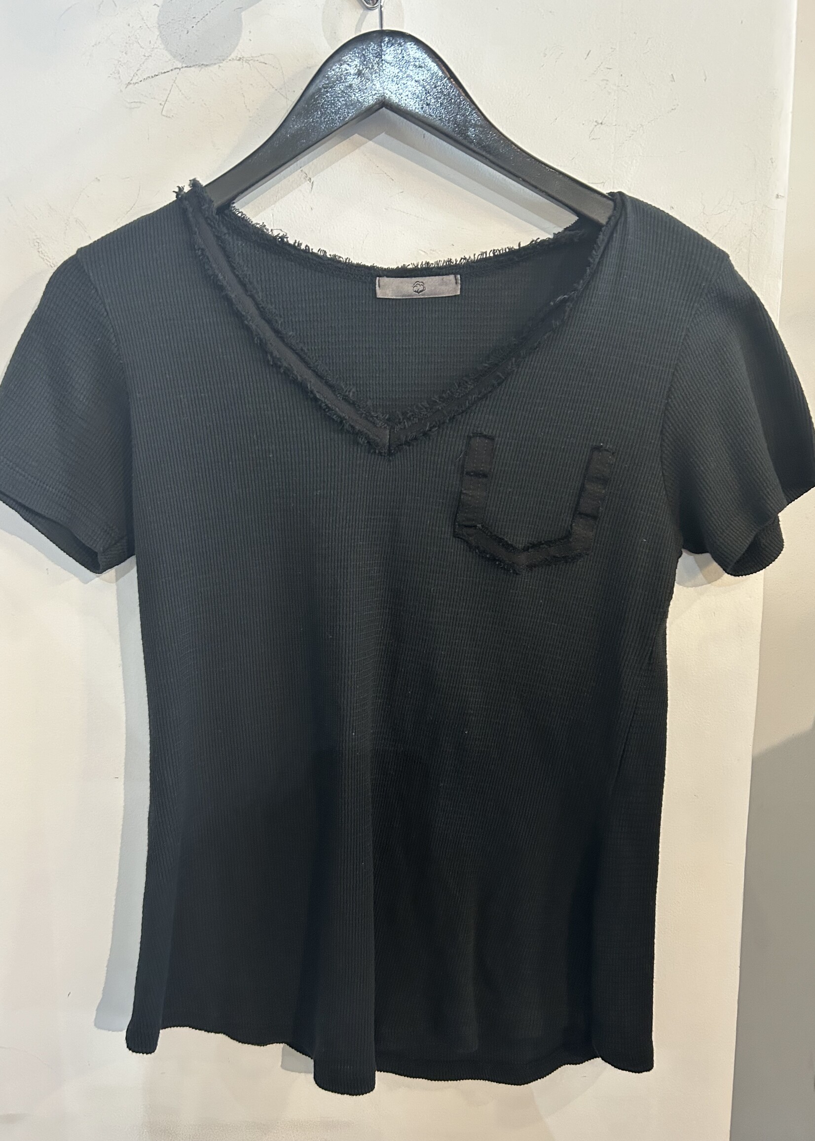 Raw edge tee +6 colors