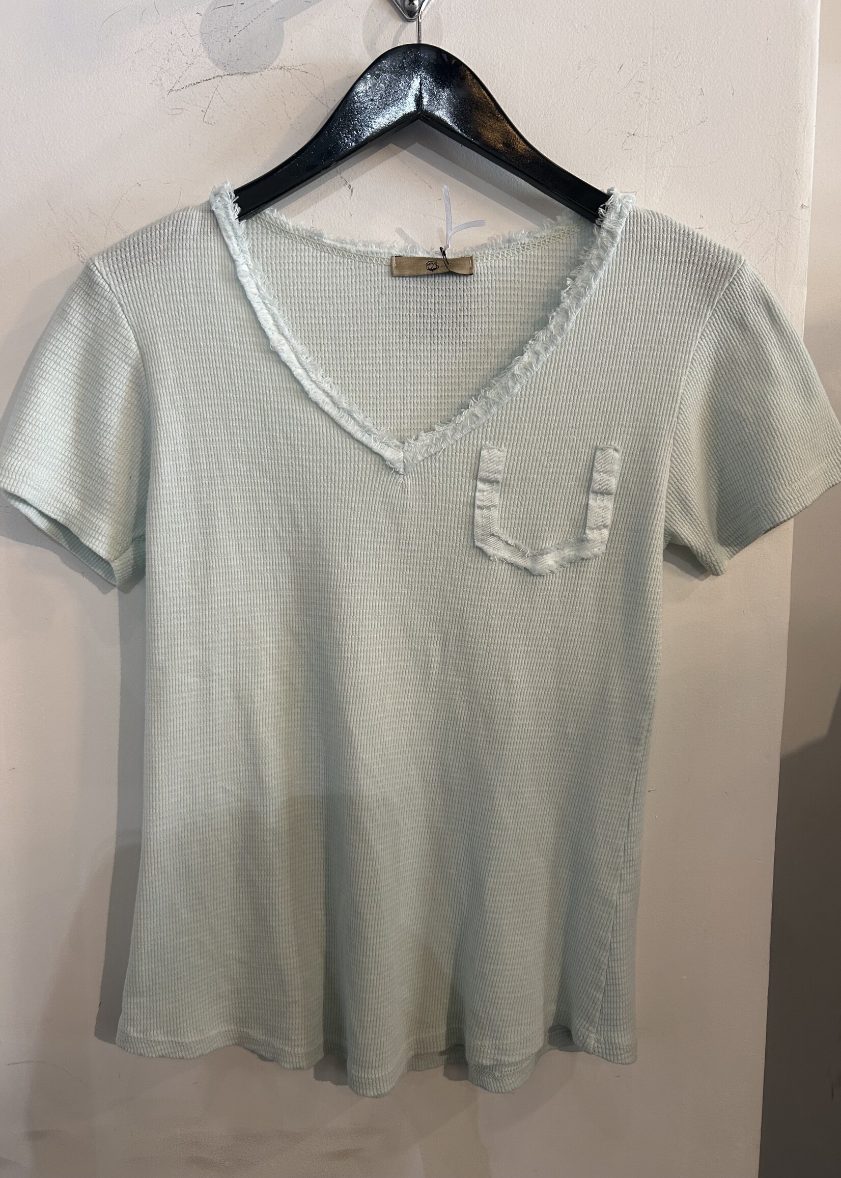 Raw edge tee +6 colors