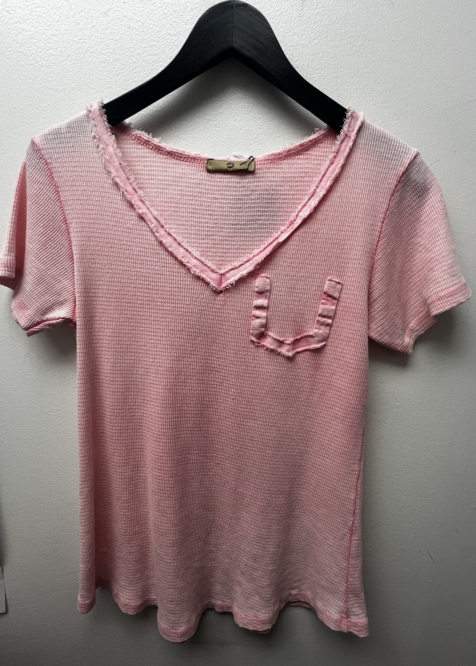 Raw edge tee +6 colors