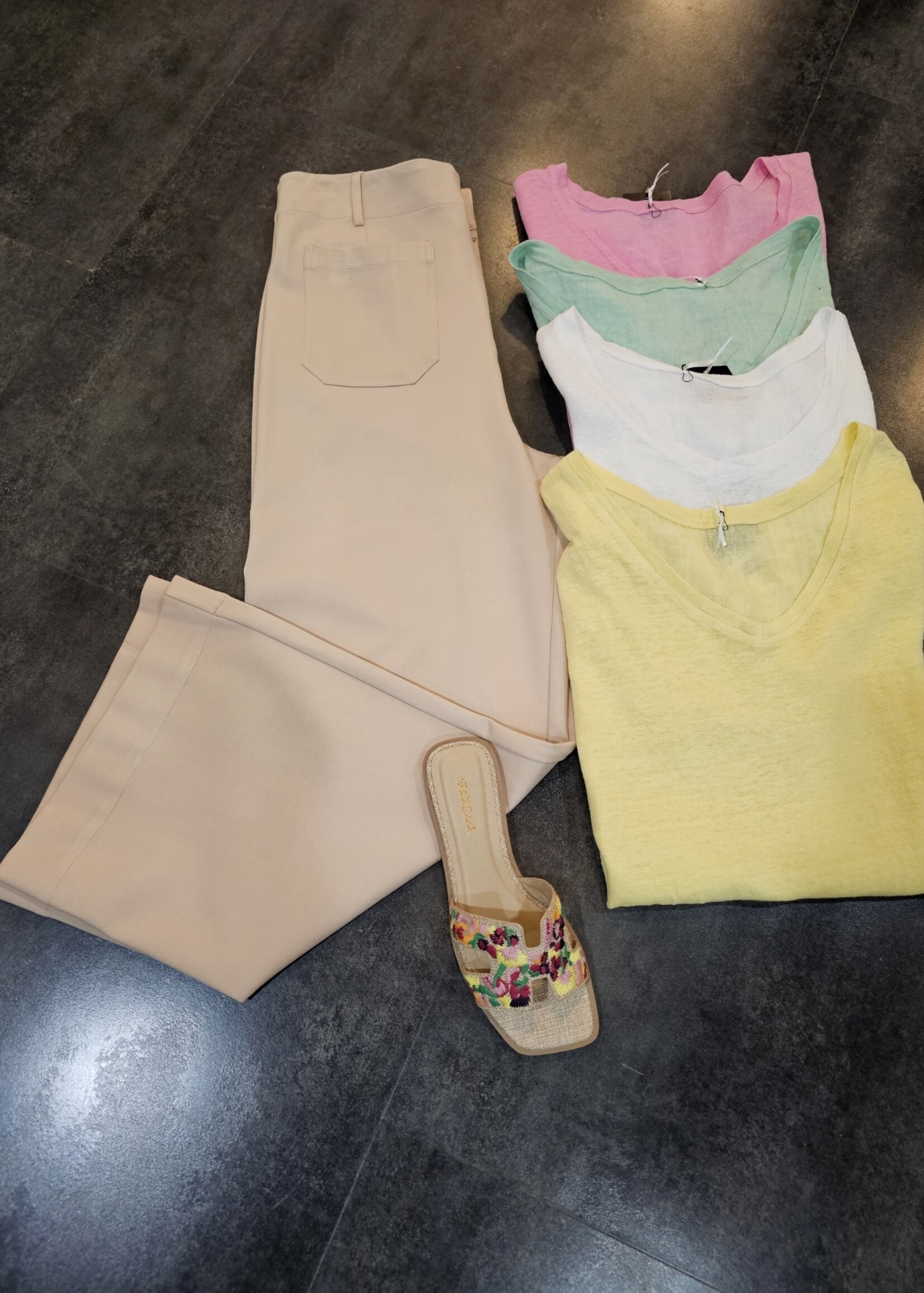 Linen back swing Tee +4 colors