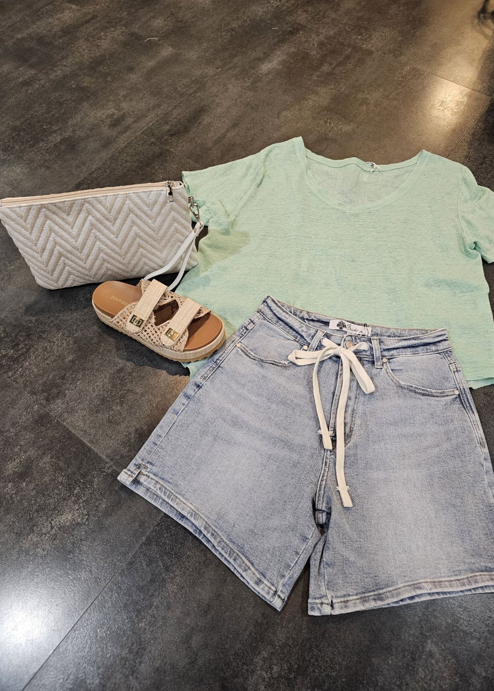 Linen back swing Tee +4 colors