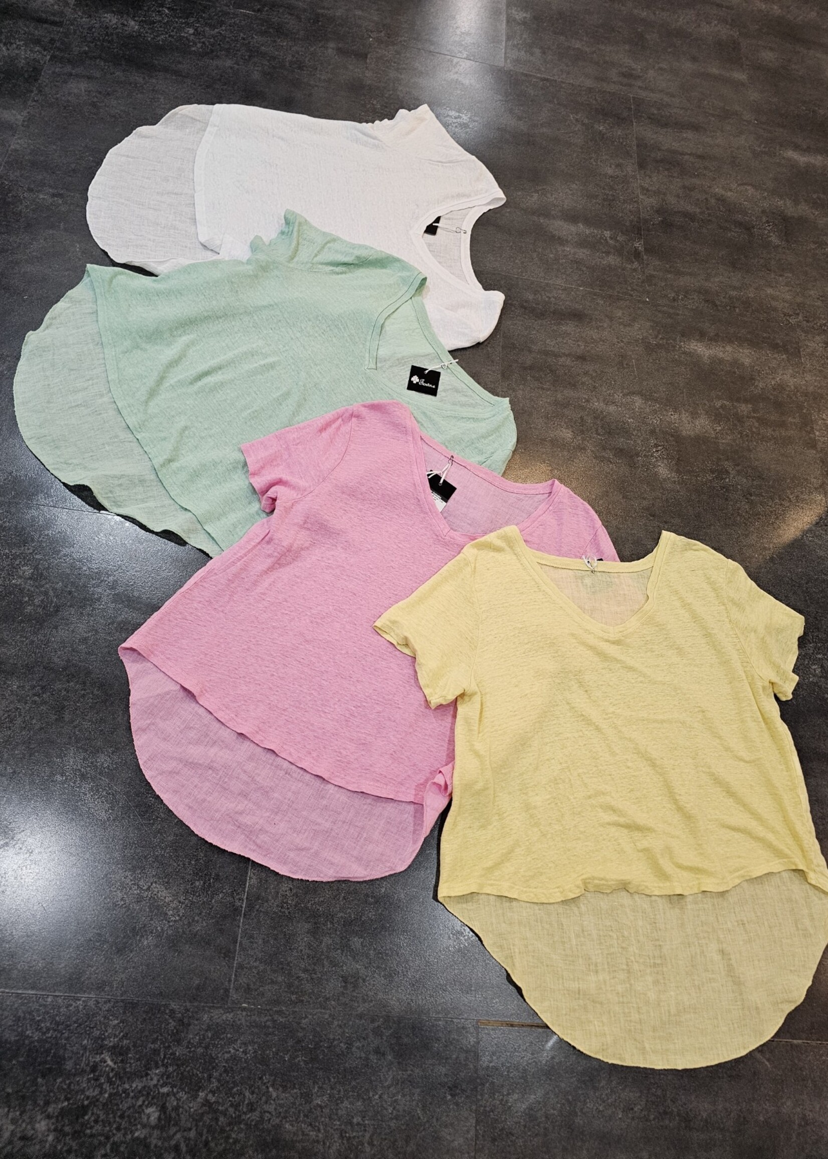 Linen back swing Tee +4 colors