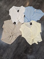 Button down tie front Tee +4 colors