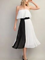2 tone pleated dress