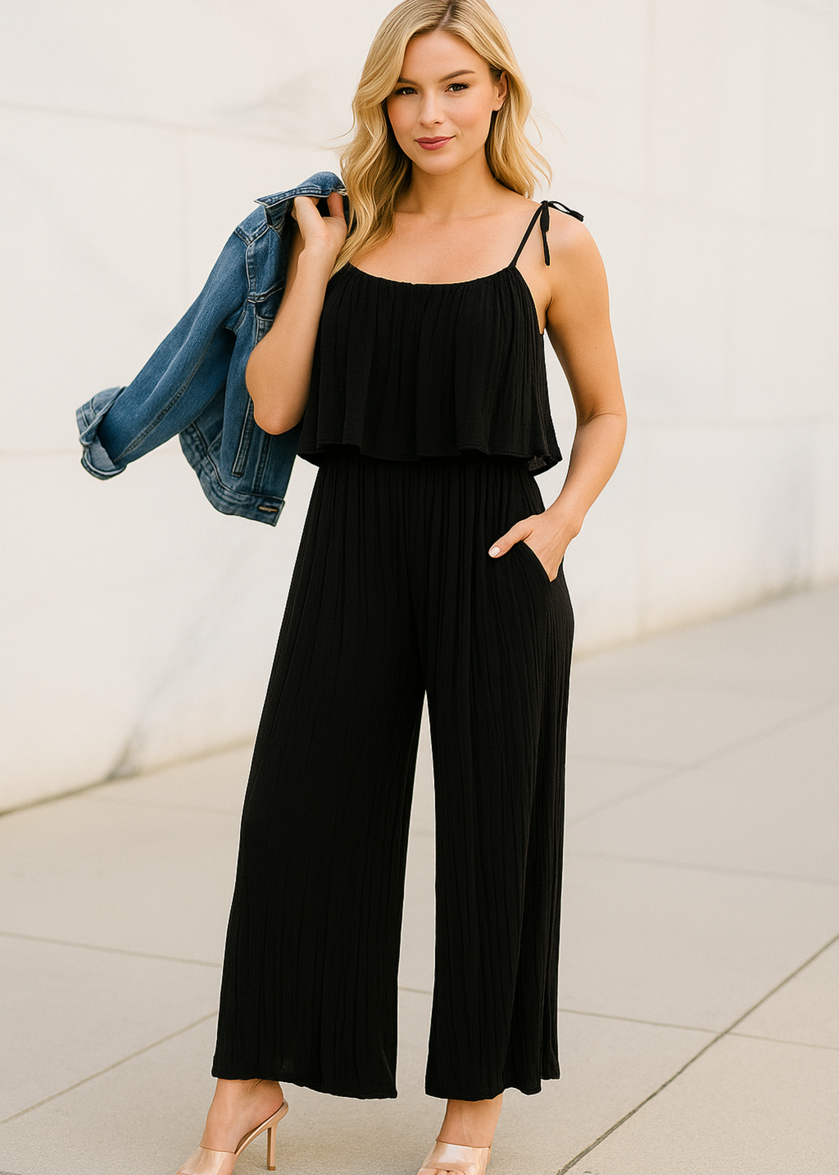 Accordian jumpsuit +3 colors