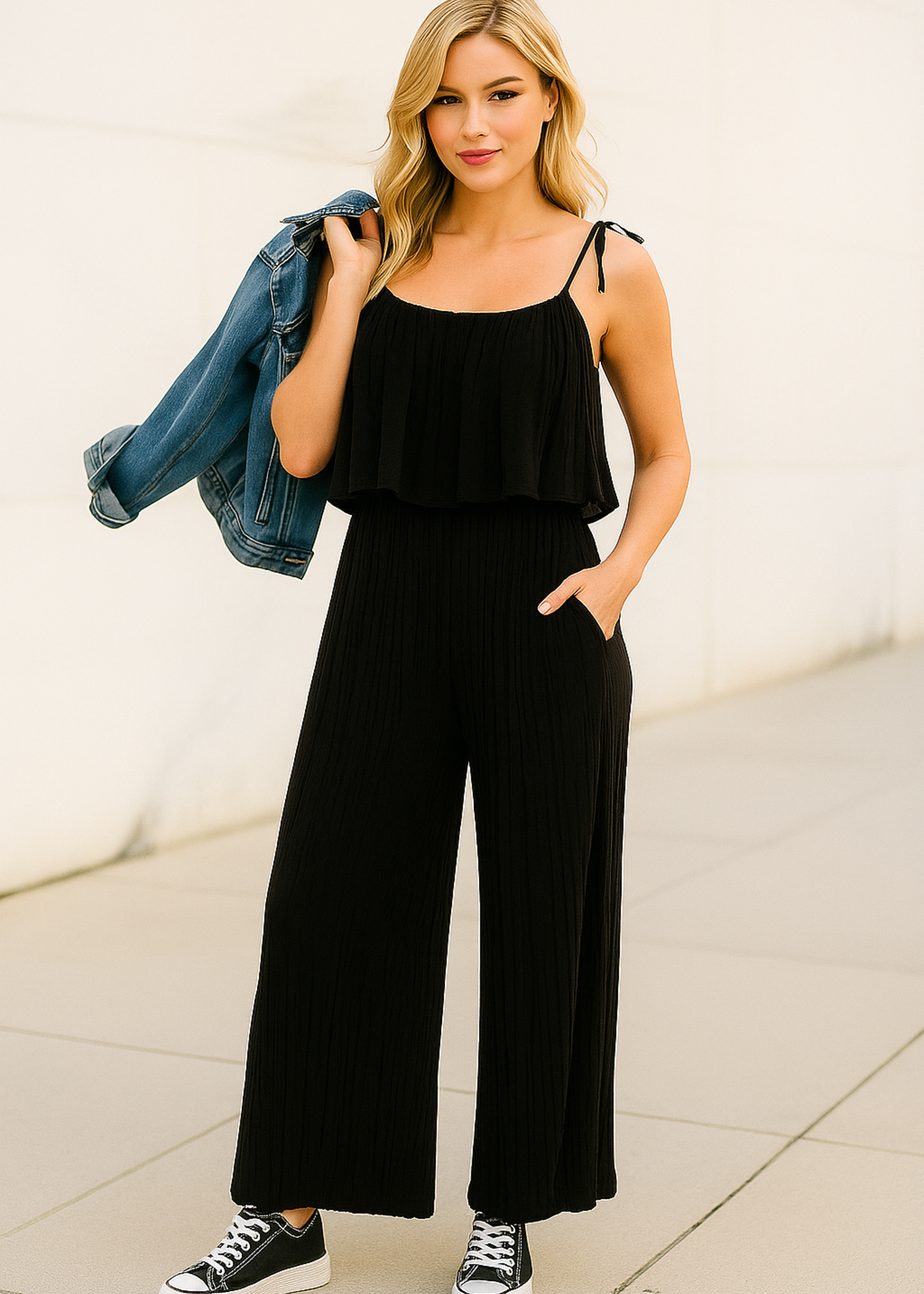 Accordian jumpsuit +3 colors