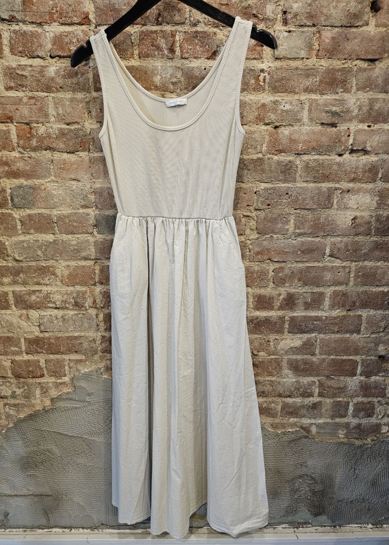 Mix media dress +4 colors
