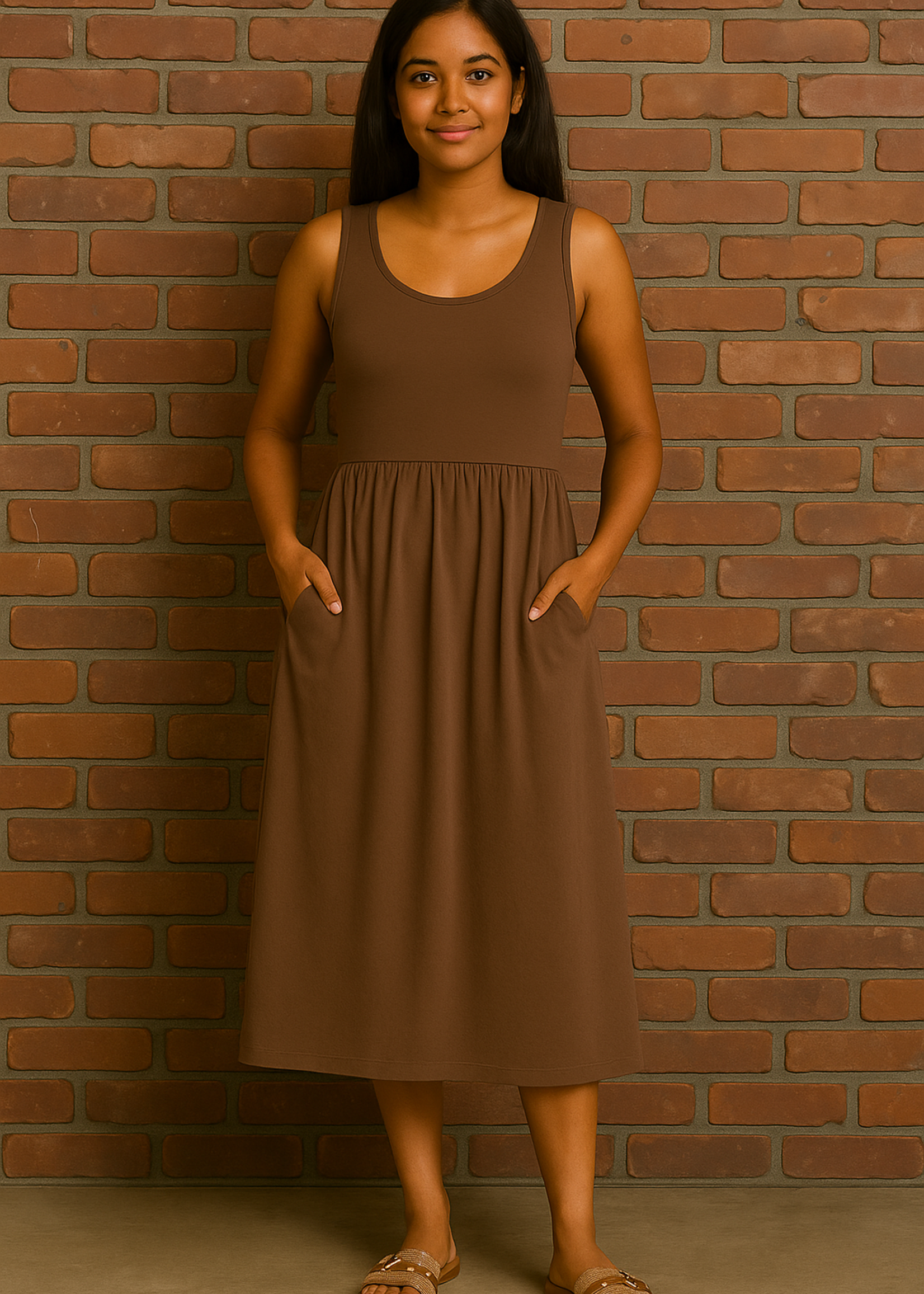 Mix media dress +4 colors