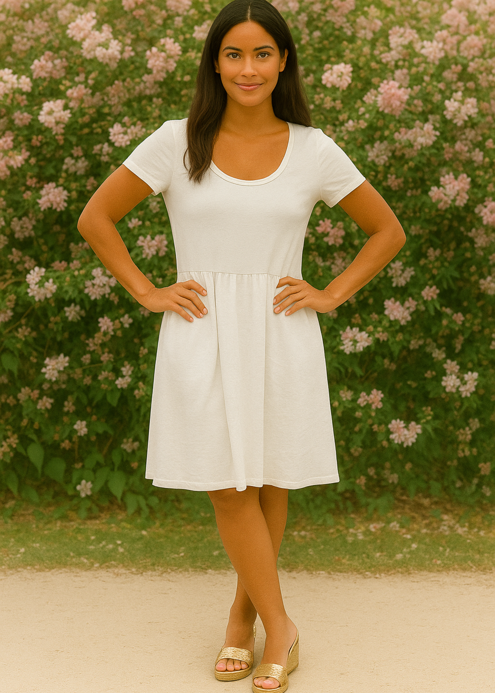 Poplin hem dress +5 colors