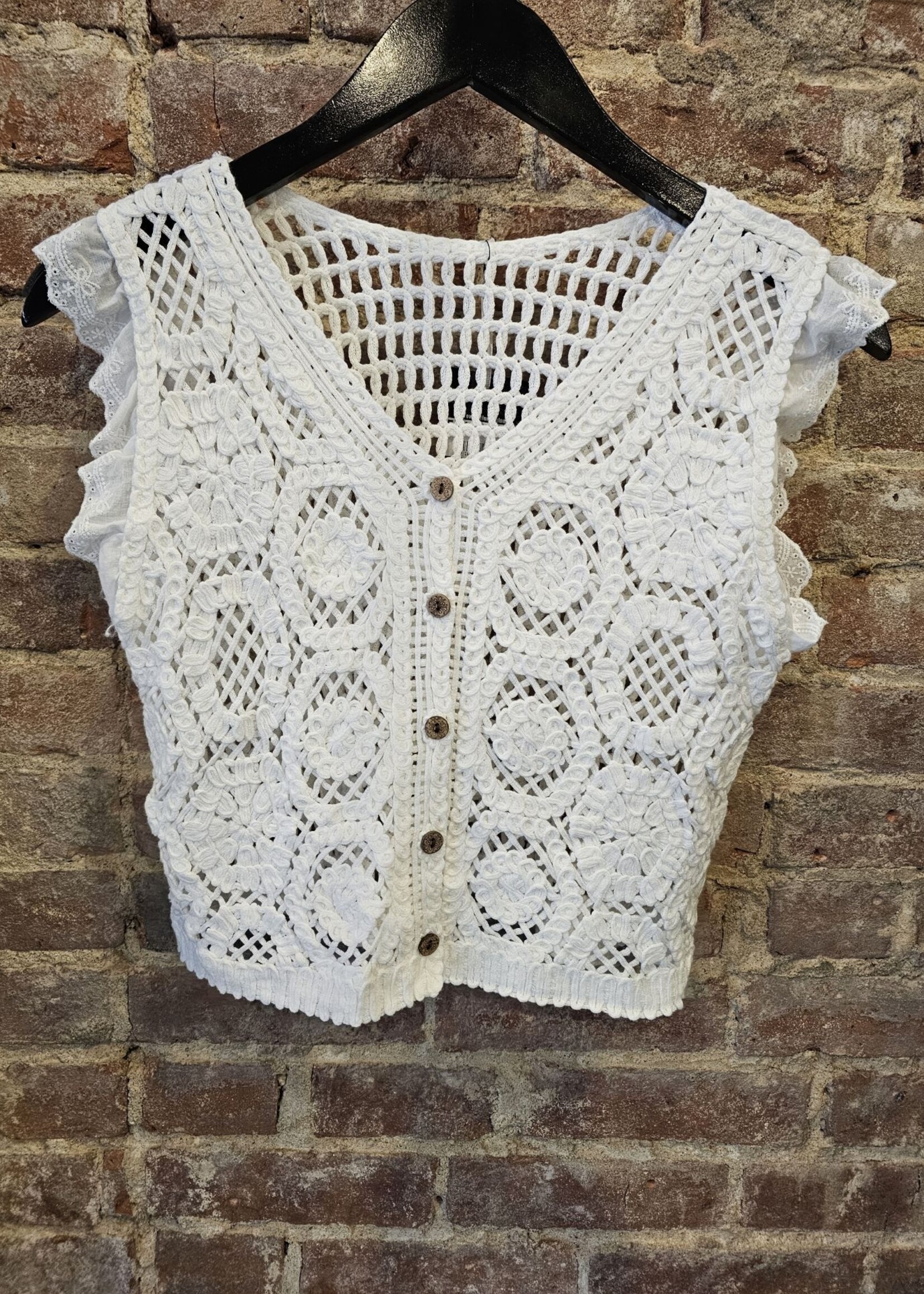 Cap sleeve crochet top +2 colors