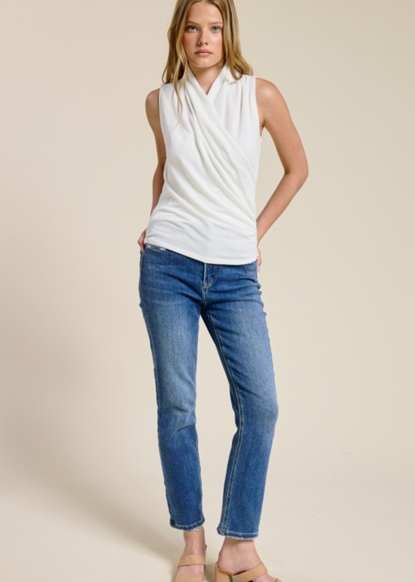 Stretch crepe top +4 colors