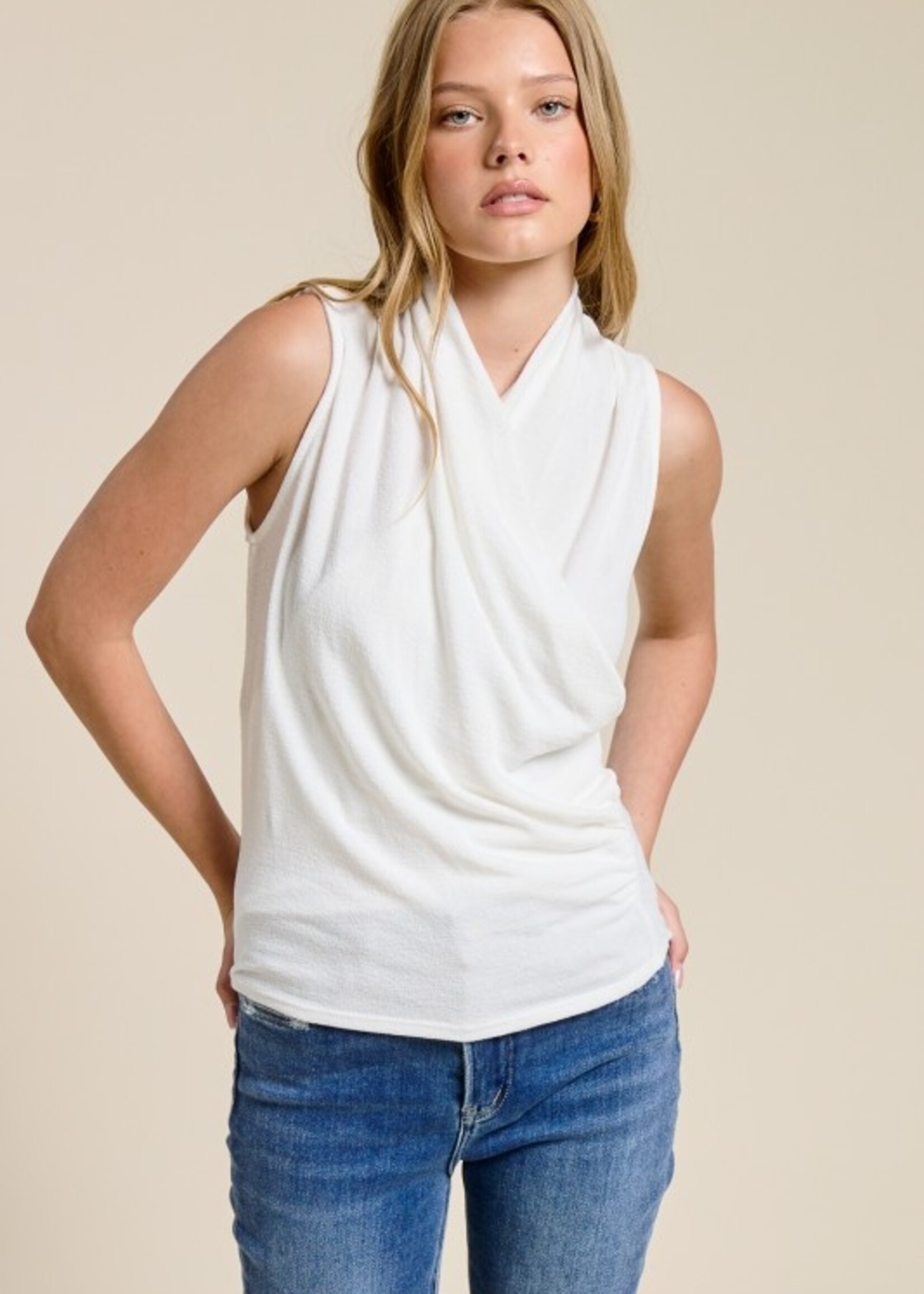 Stretch crepe top +4 colors