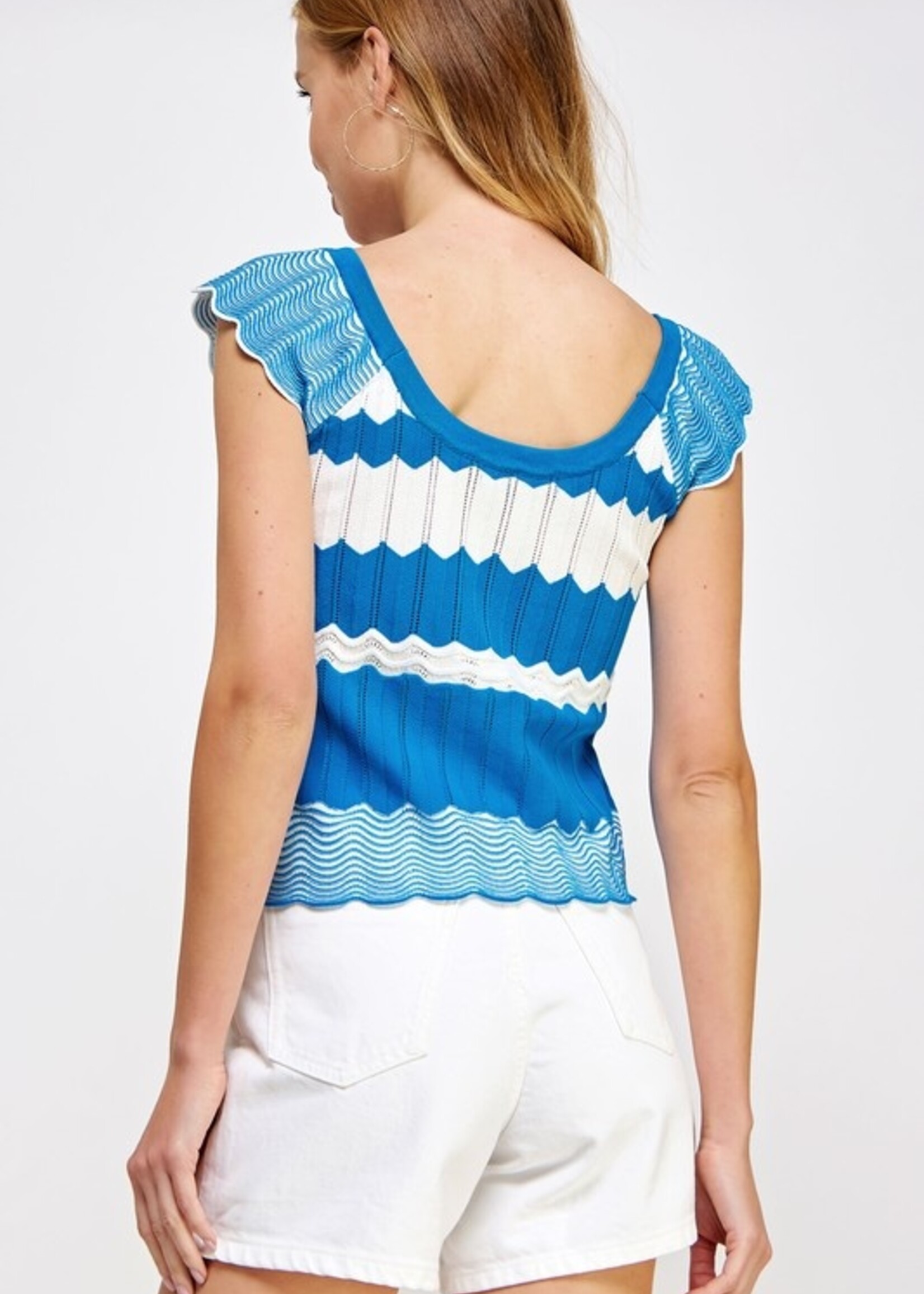 Chevron knit top +2 colors