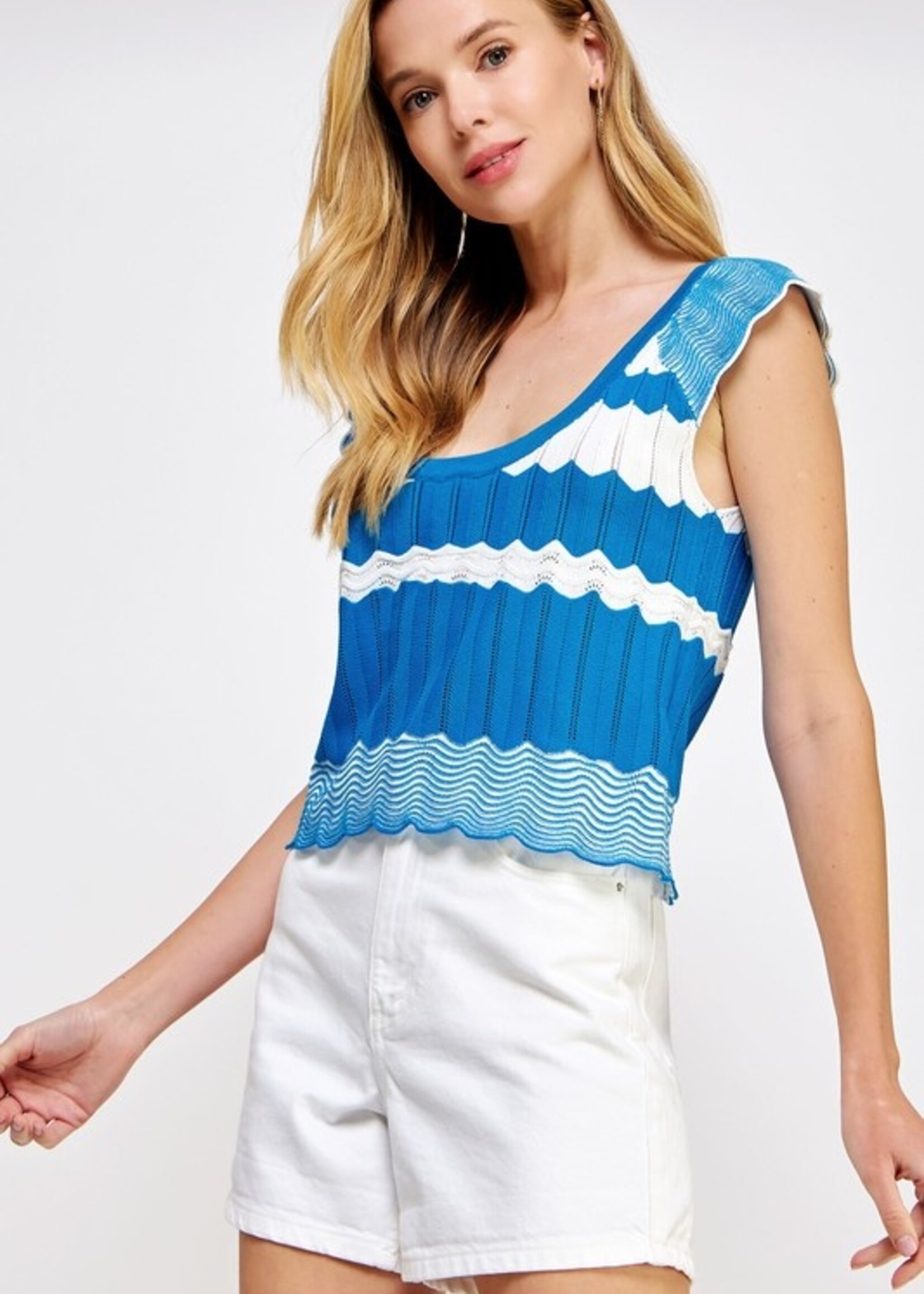 Chevron knit top +2 colors