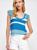 Chevron knit top +2 colors