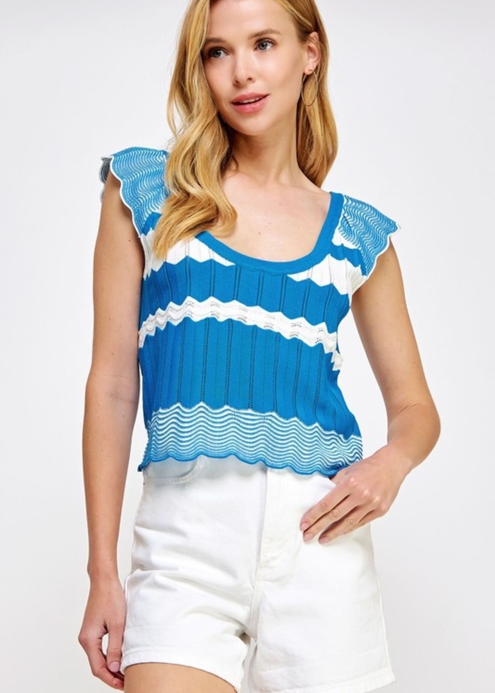Chevron knit top +2 colors