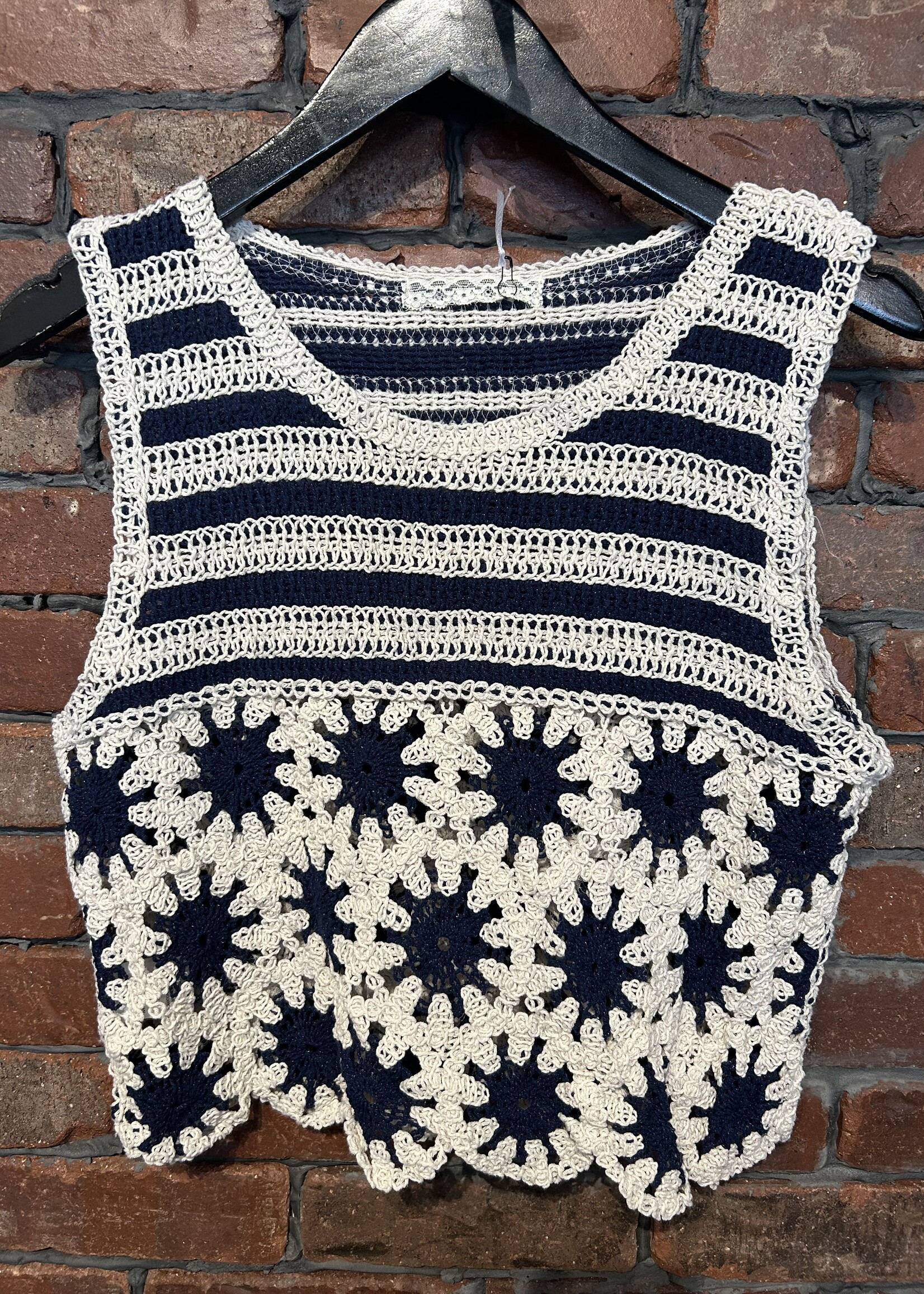 Stripe crochet tank