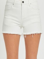 High rise denim shorts