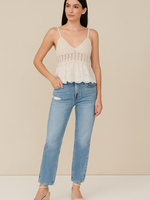 Crochet eyelet tank +2 colors