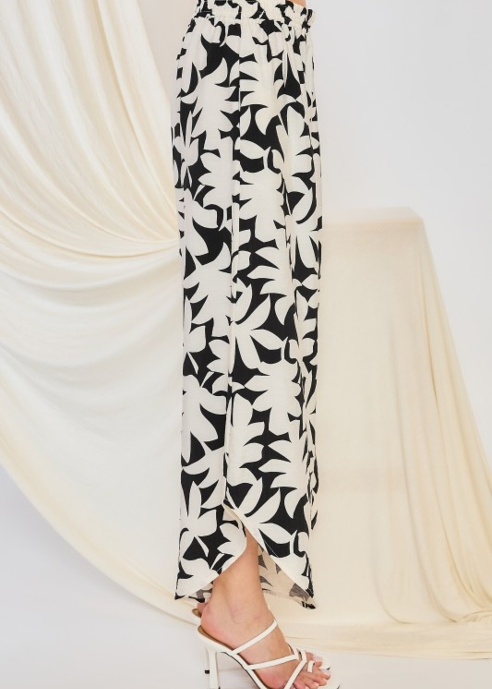 Leaf print pant