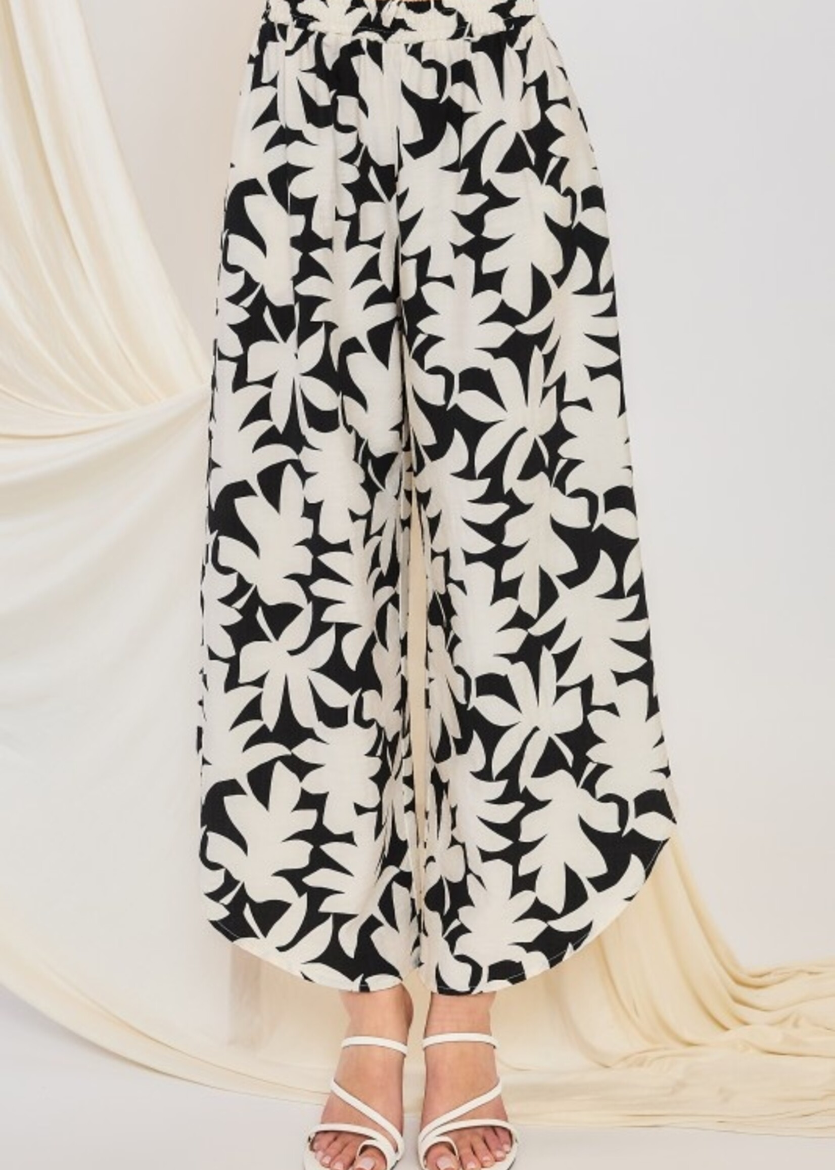 Leaf print pant