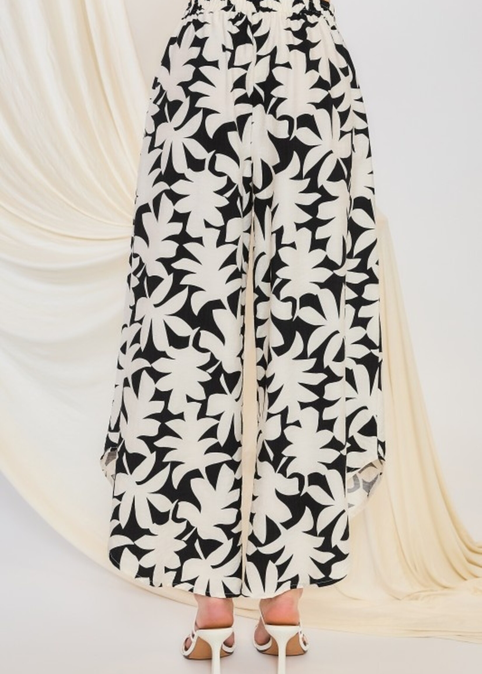 Leaf print pant