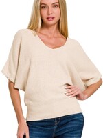 Waffle knit dolman top +4 colors