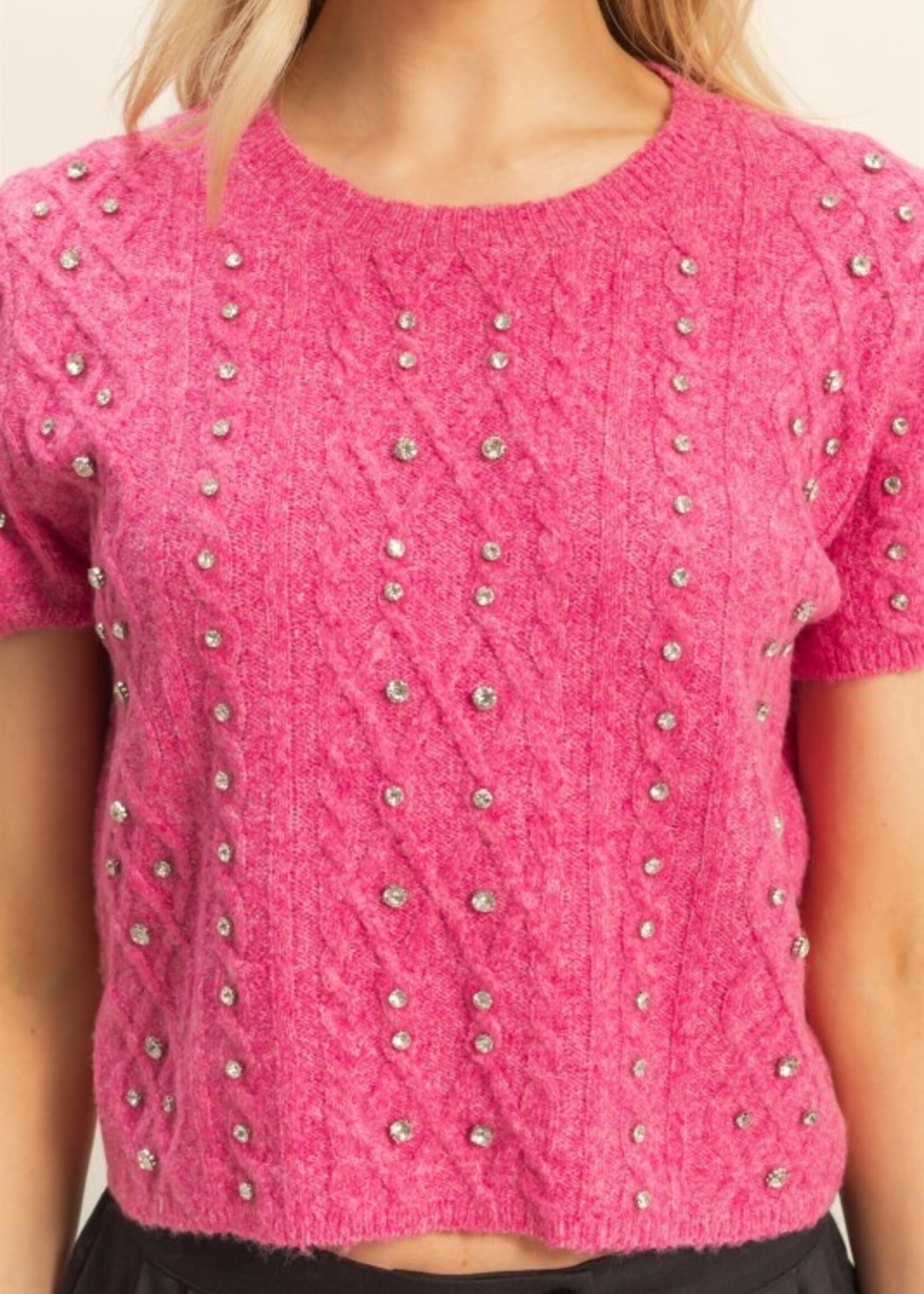 Rhinestone sweater top +3 colors