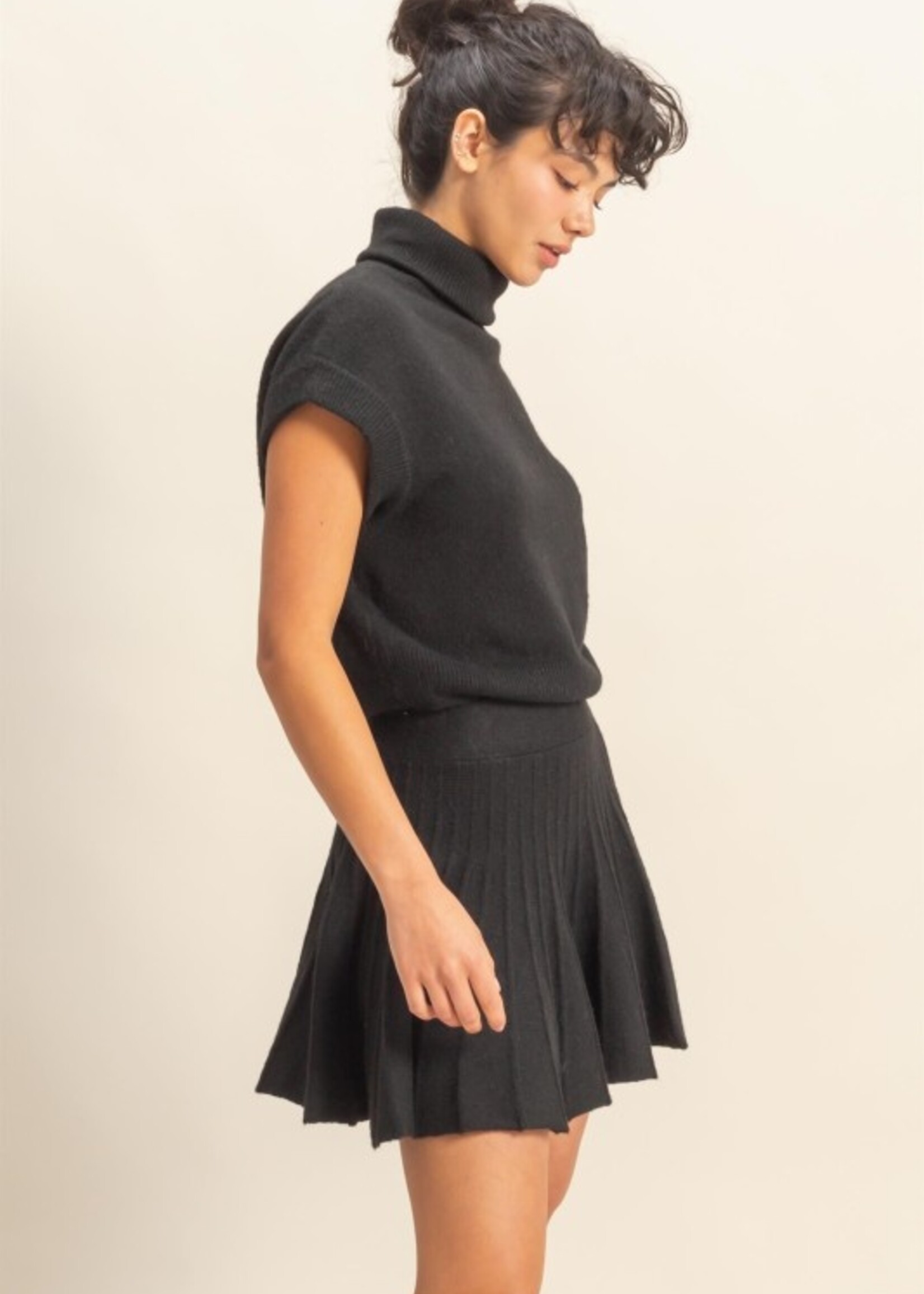 Turtle neck sweater and skirt set +2 colors