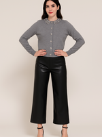 Embellished neck cardigan +2 colors