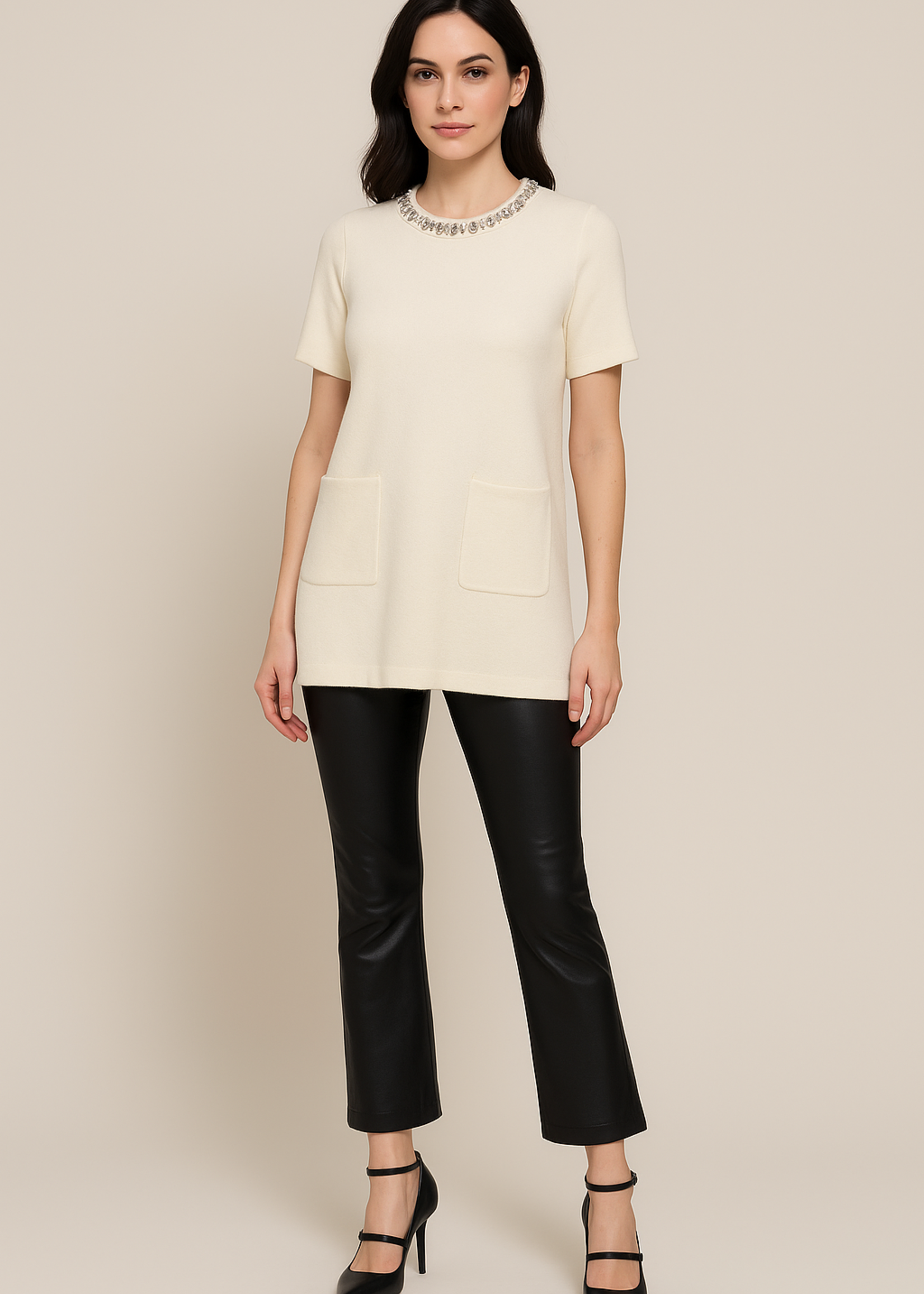 Two pocket embellished top +2 colors