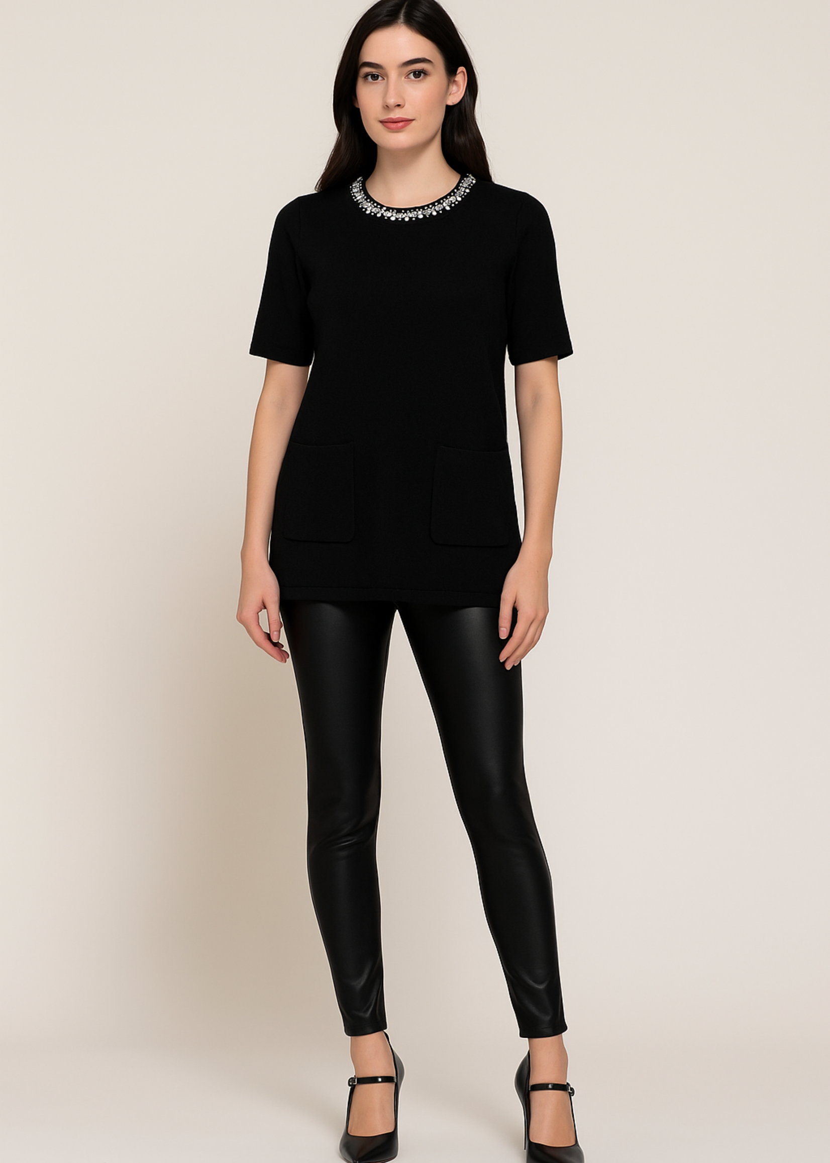 Two pocket embellished top +2 colors